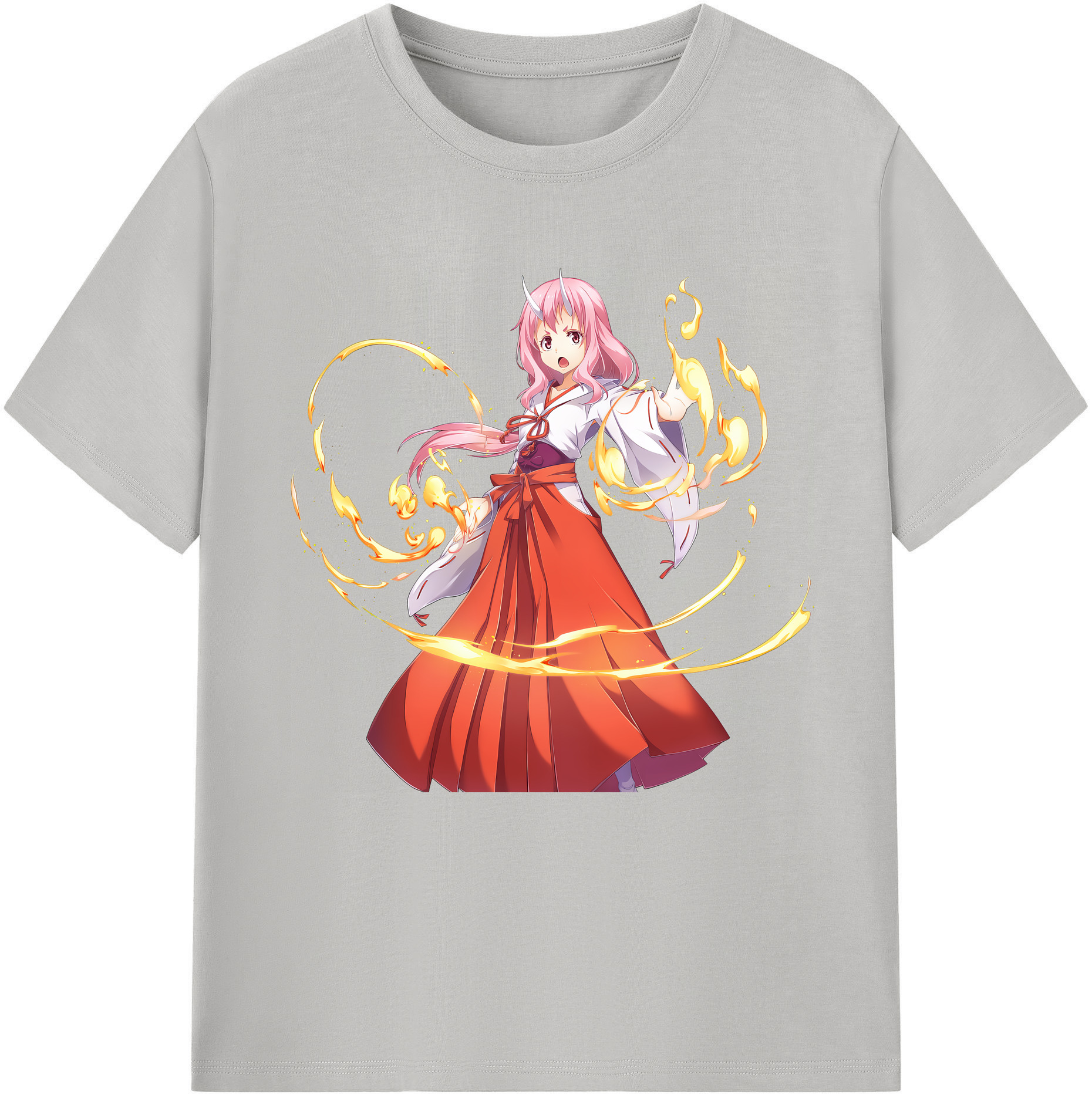 （画像用） 転スラ Regarding Reincarnated to Slime レディースカジュアルプリントTシャツ（綿100％）