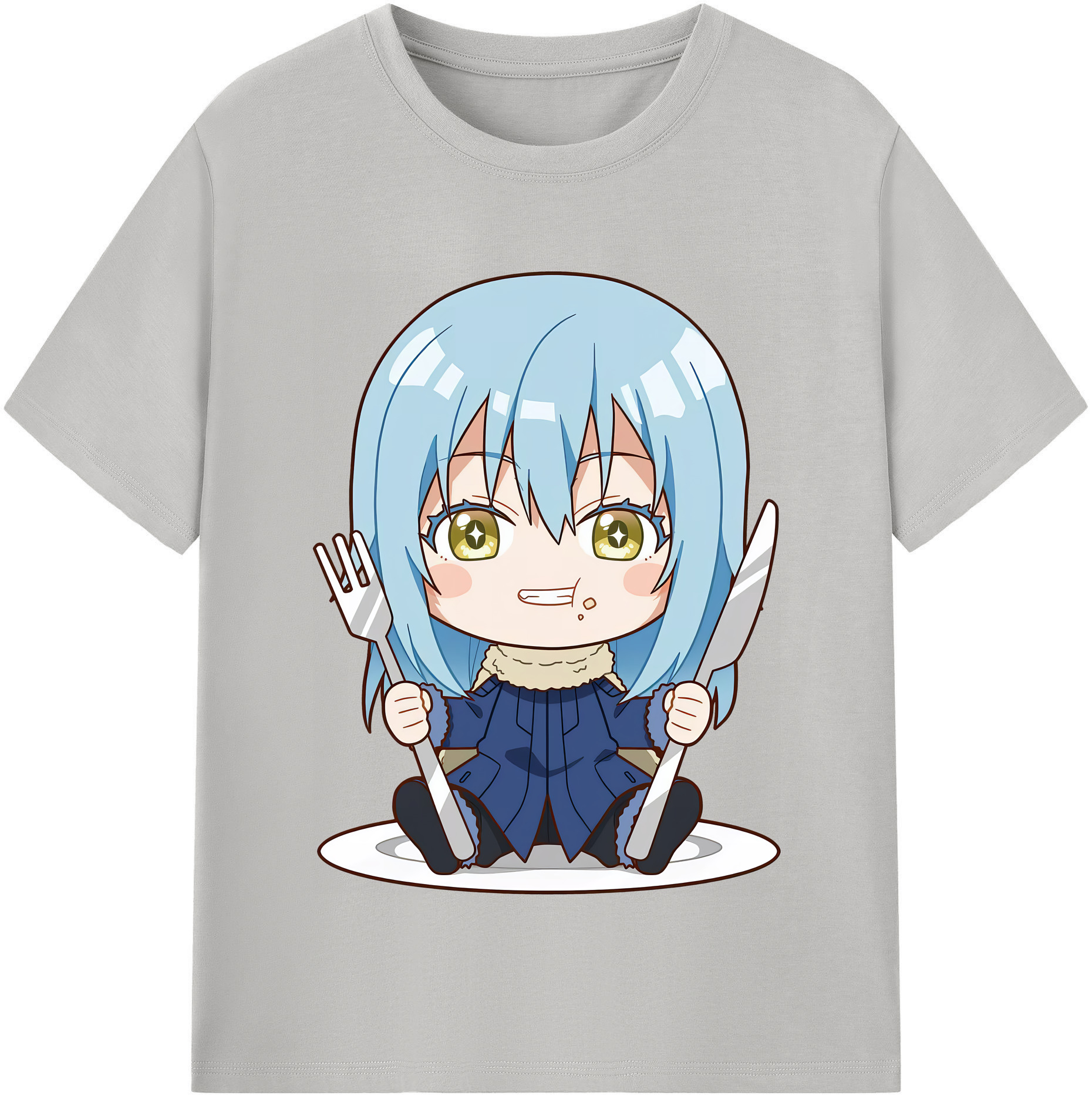 （画像用） 転スラ Regarding Reincarnated to Slime レディースカジュアルプリントTシャツ（綿100％）