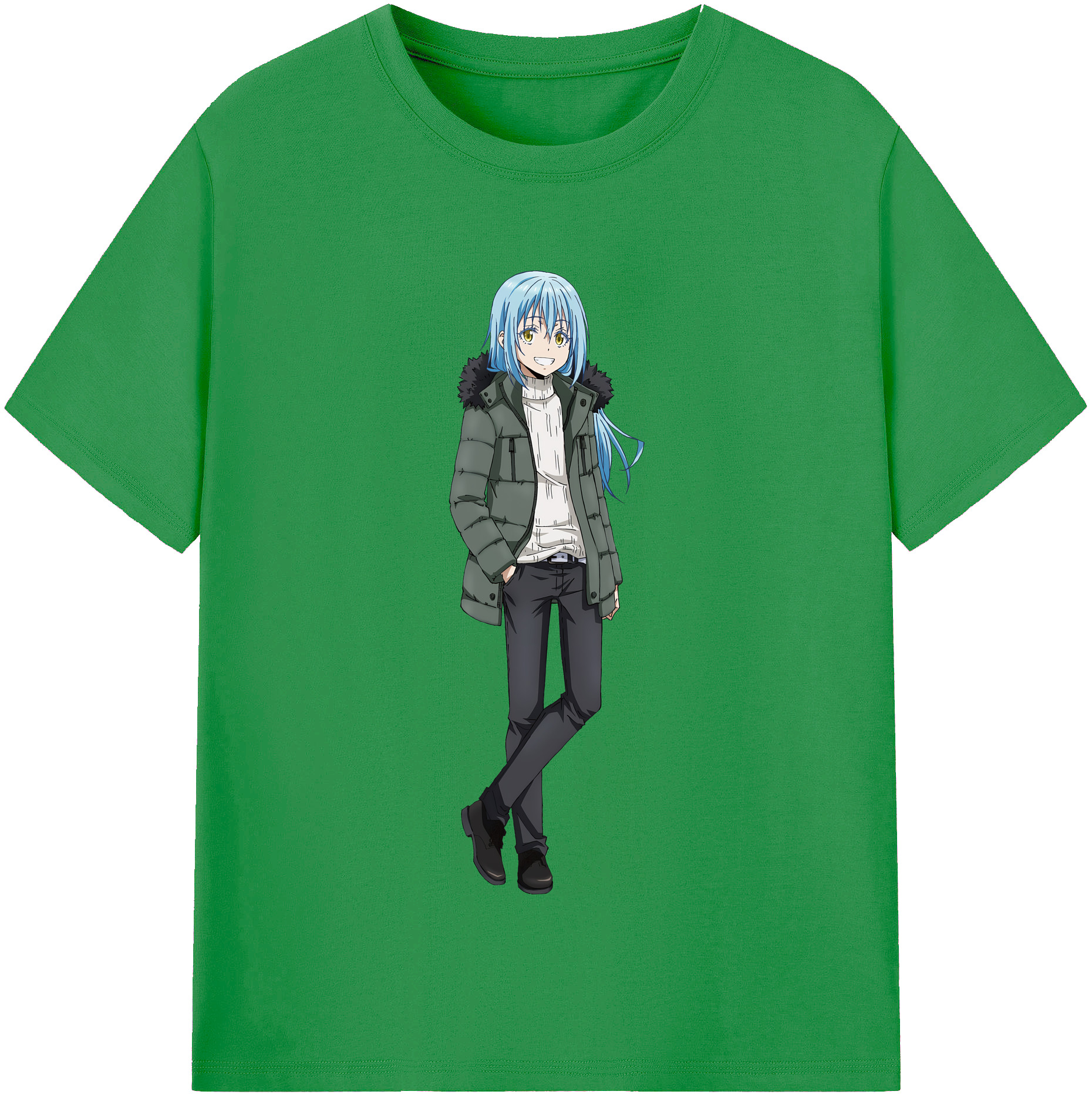 （画像用） 転スラ Regarding Reincarnated to Slime レディースカジュアルプリントTシャツ（綿100％）