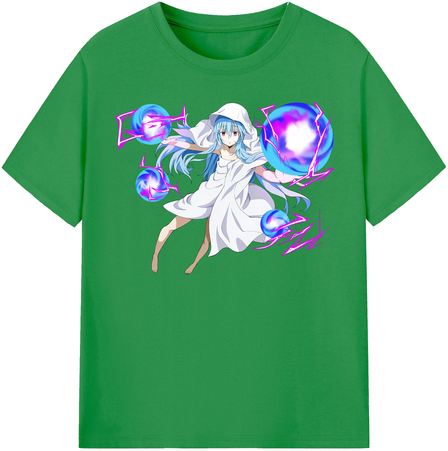 （画像用） 転スラ Regarding Reincarnated to Slime レディースカジュアルプリントTシャツ（綿100％）