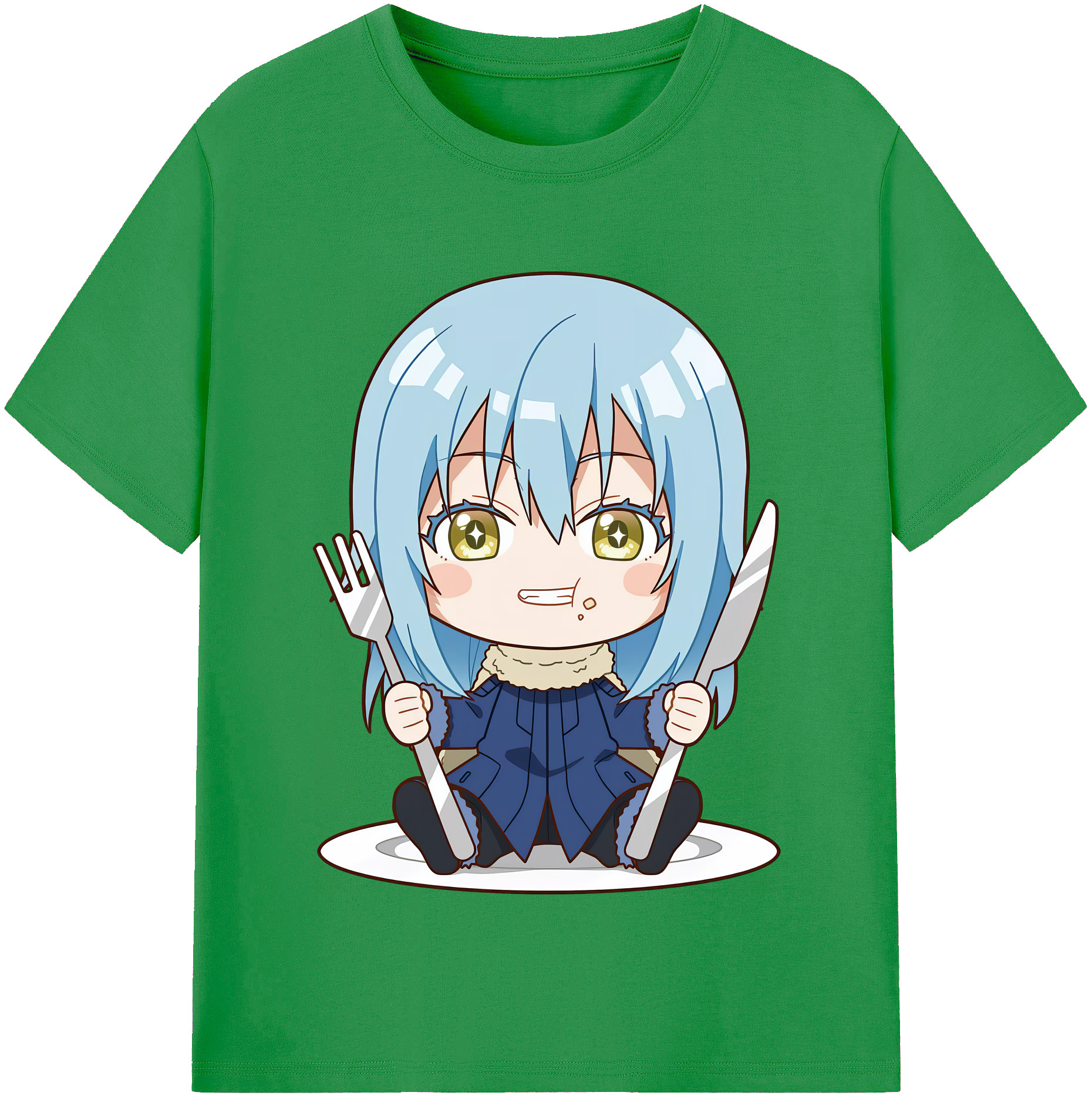（画像用） 転スラ Regarding Reincarnated to Slime レディースカジュアルプリントTシャツ（綿100％）
