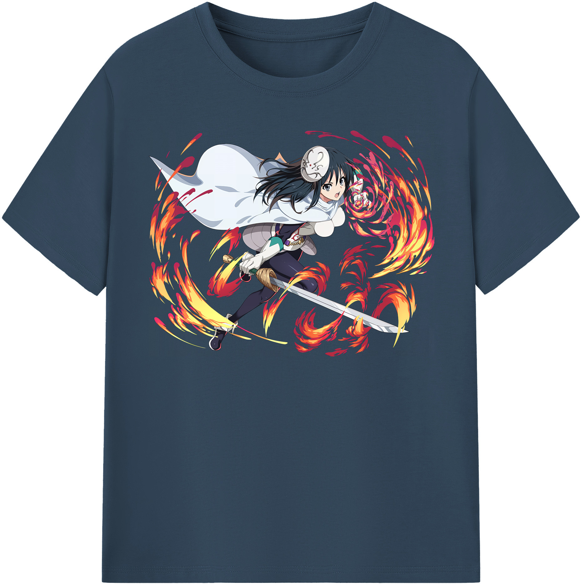 （画像用） 転スラ Regarding Reincarnated to Slime レディースカジュアルプリントTシャツ（綿100％）