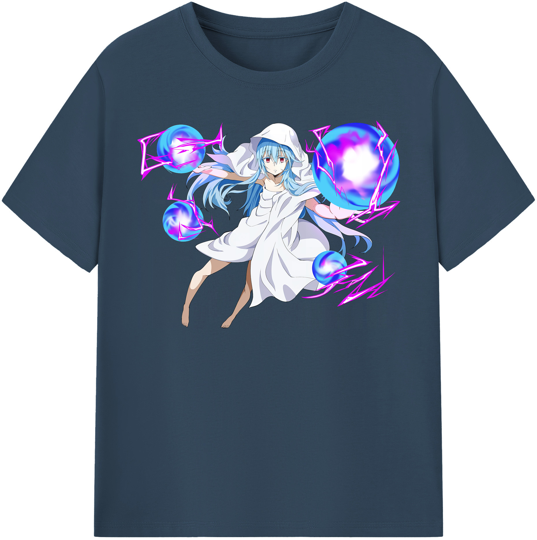 （画像用） 転スラ Regarding Reincarnated to Slime レディースカジュアルプリントTシャツ（綿100％）