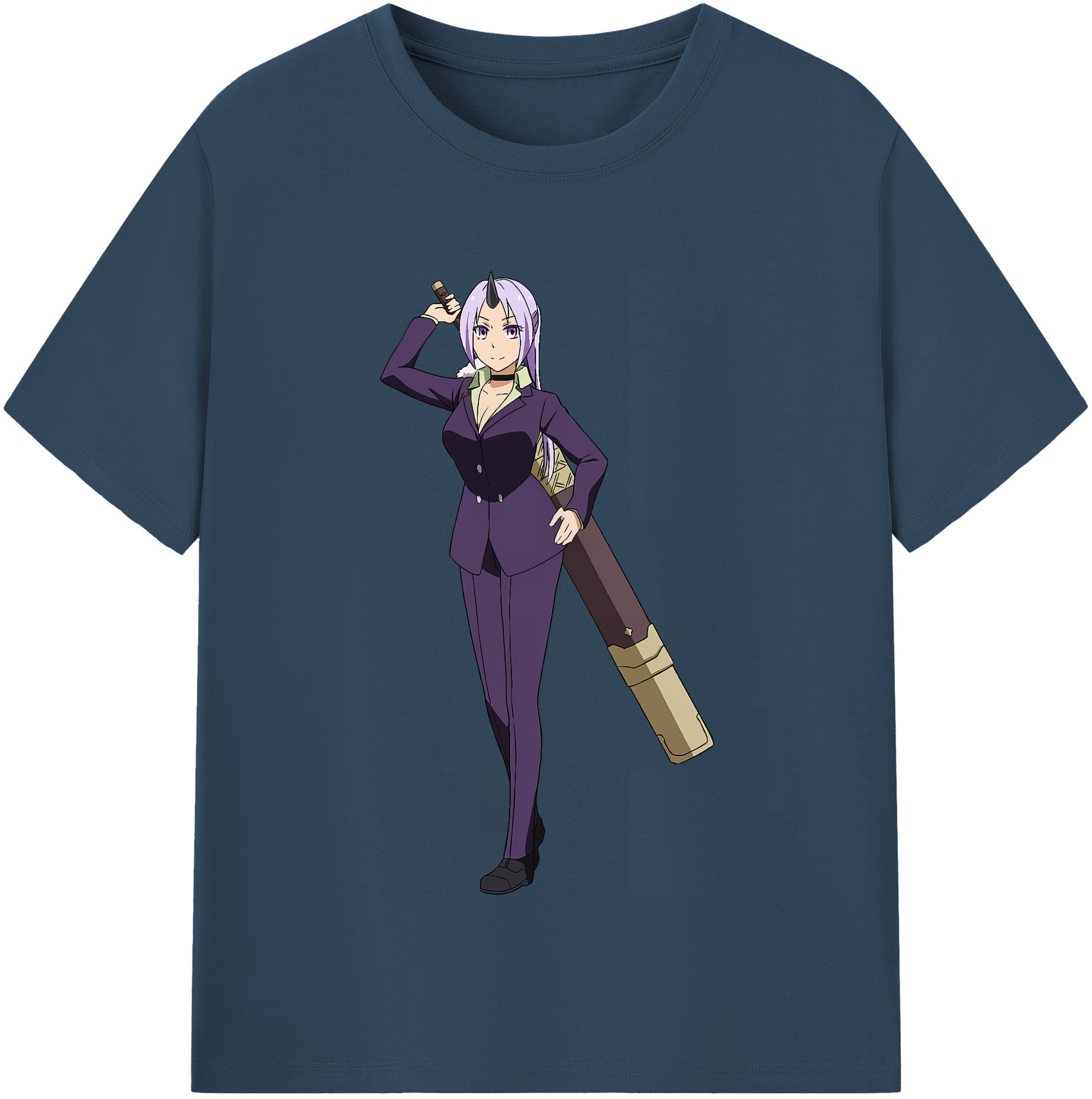 （画像用） 転スラ Regarding Reincarnated to Slime レディースカジュアルプリントTシャツ（綿100％）