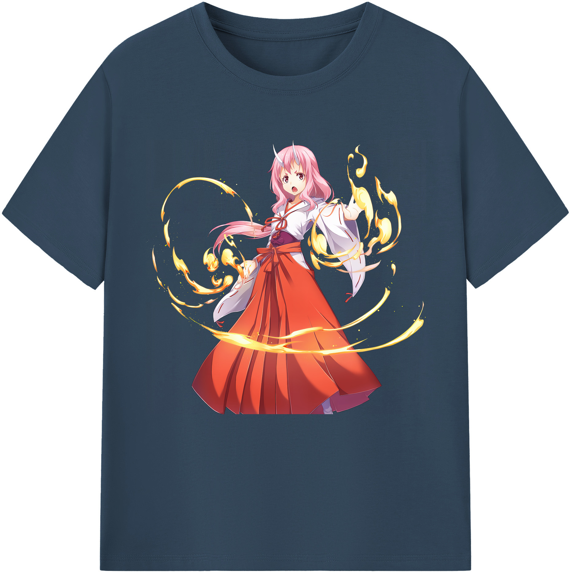 （画像用） 転スラ Regarding Reincarnated to Slime レディースカジュアルプリントTシャツ（綿100％）