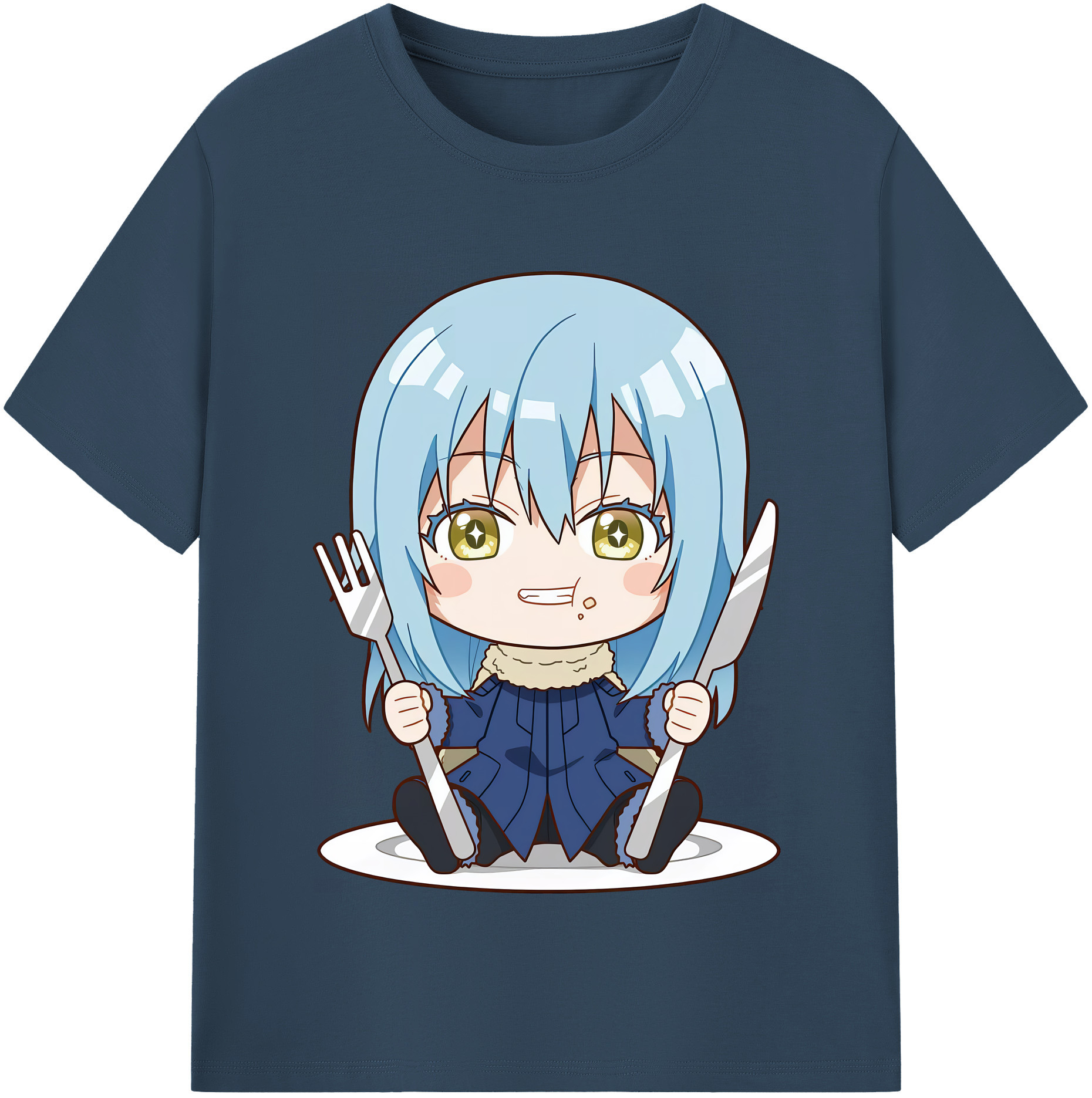 （画像用） 転スラ Regarding Reincarnated to Slime レディースカジュアルプリントTシャツ（綿100％）