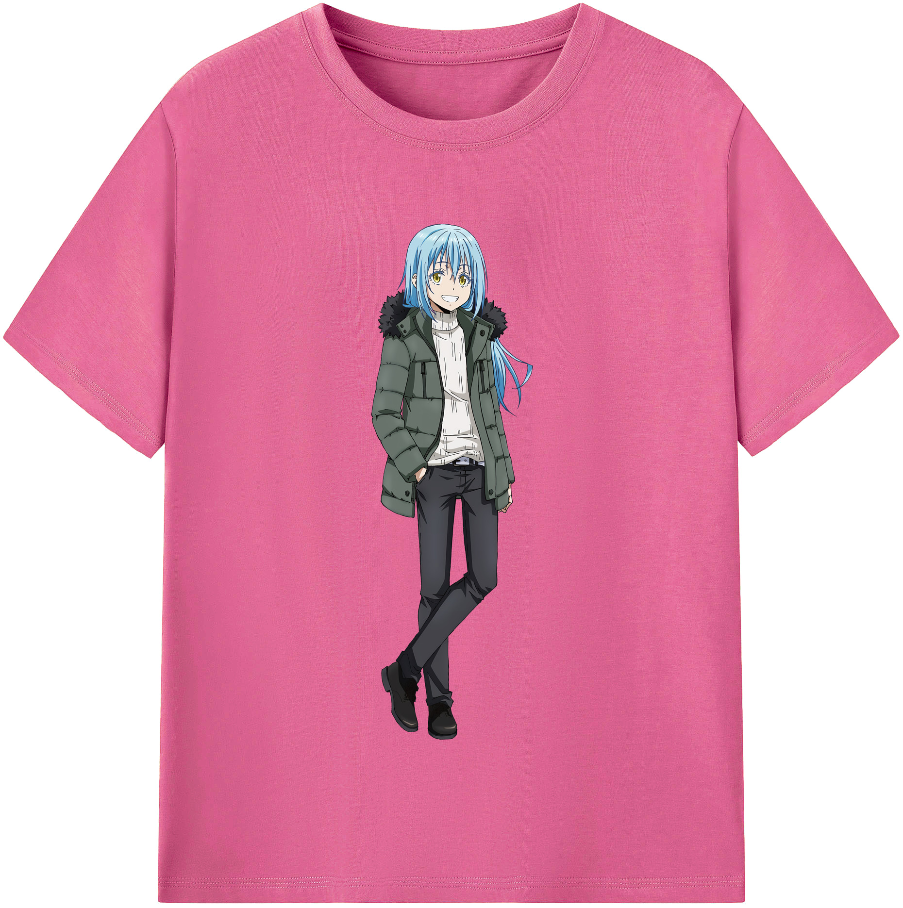 （画像用） 転スラ Regarding Reincarnated to Slime レディースカジュアルプリントTシャツ（綿100％）
