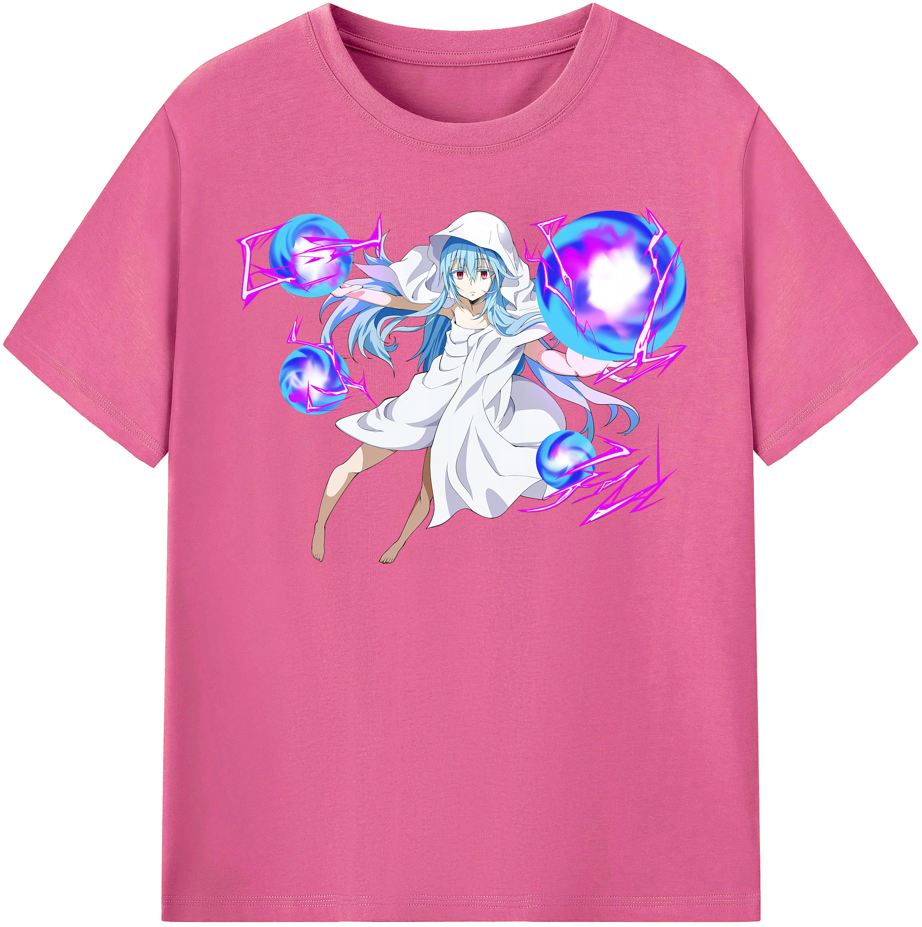（画像用） 転スラ Regarding Reincarnated to Slime レディースカジュアルプリントTシャツ（綿100％）
