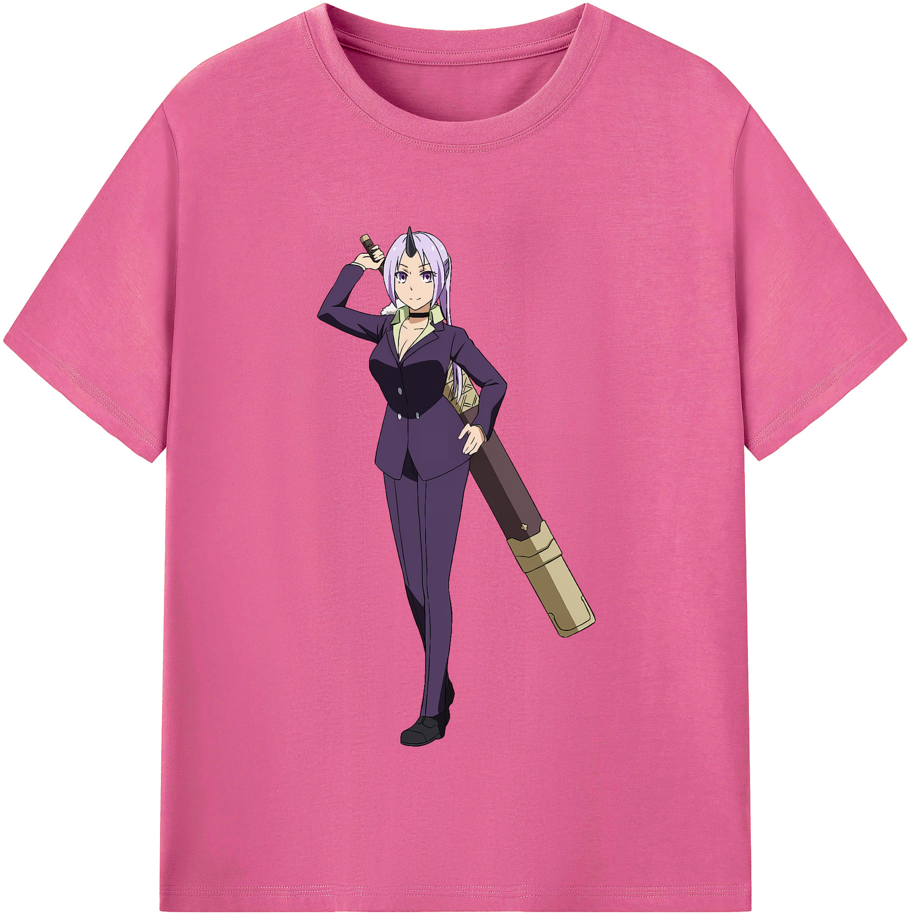 （画像用） 転スラ Regarding Reincarnated to Slime レディースカジュアルプリントTシャツ（綿100％）