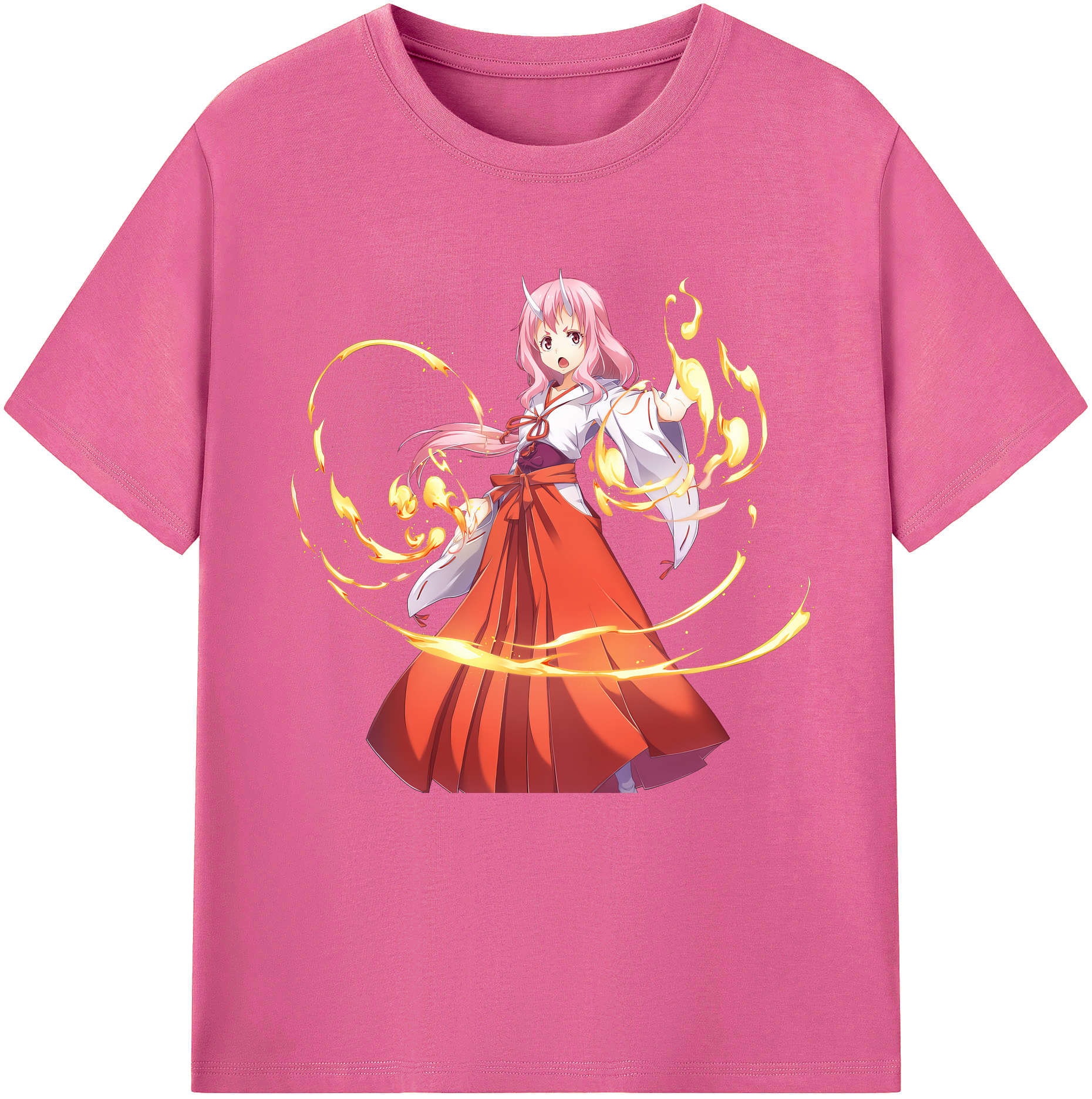 （画像用） 転スラ Regarding Reincarnated to Slime レディースカジュアルプリントTシャツ（綿100％）