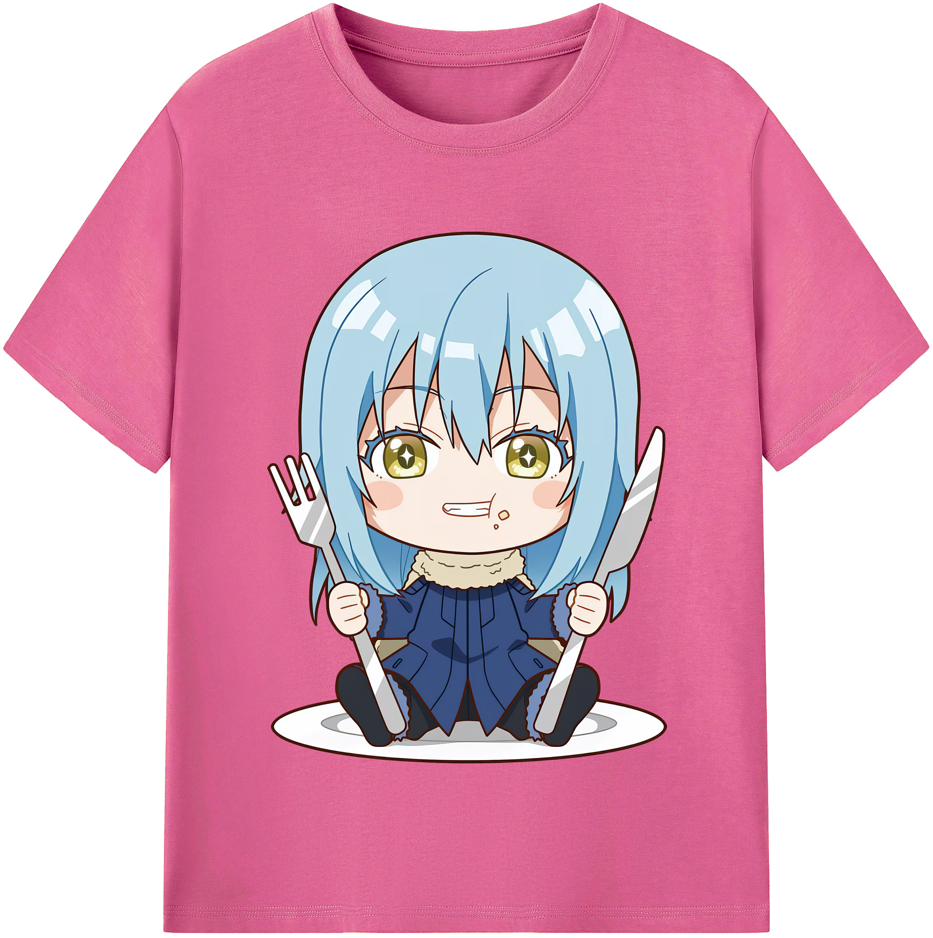 （画像用） 転スラ Regarding Reincarnated to Slime レディースカジュアルプリントTシャツ（綿100％）