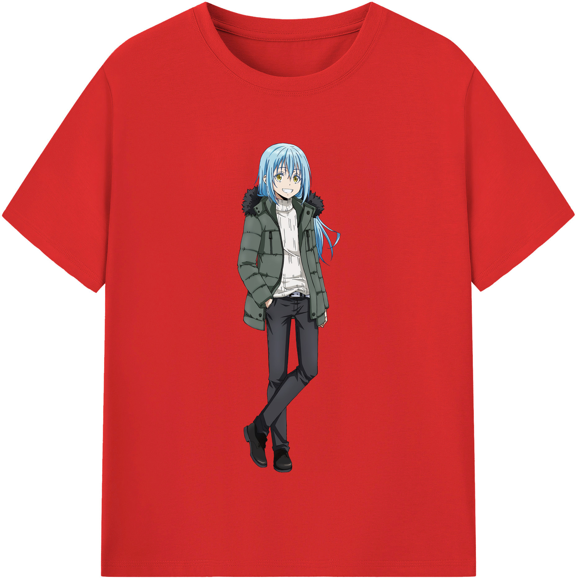 （画像用） 転スラ Regarding Reincarnated to Slime レディースカジュアルプリントTシャツ（綿100％）