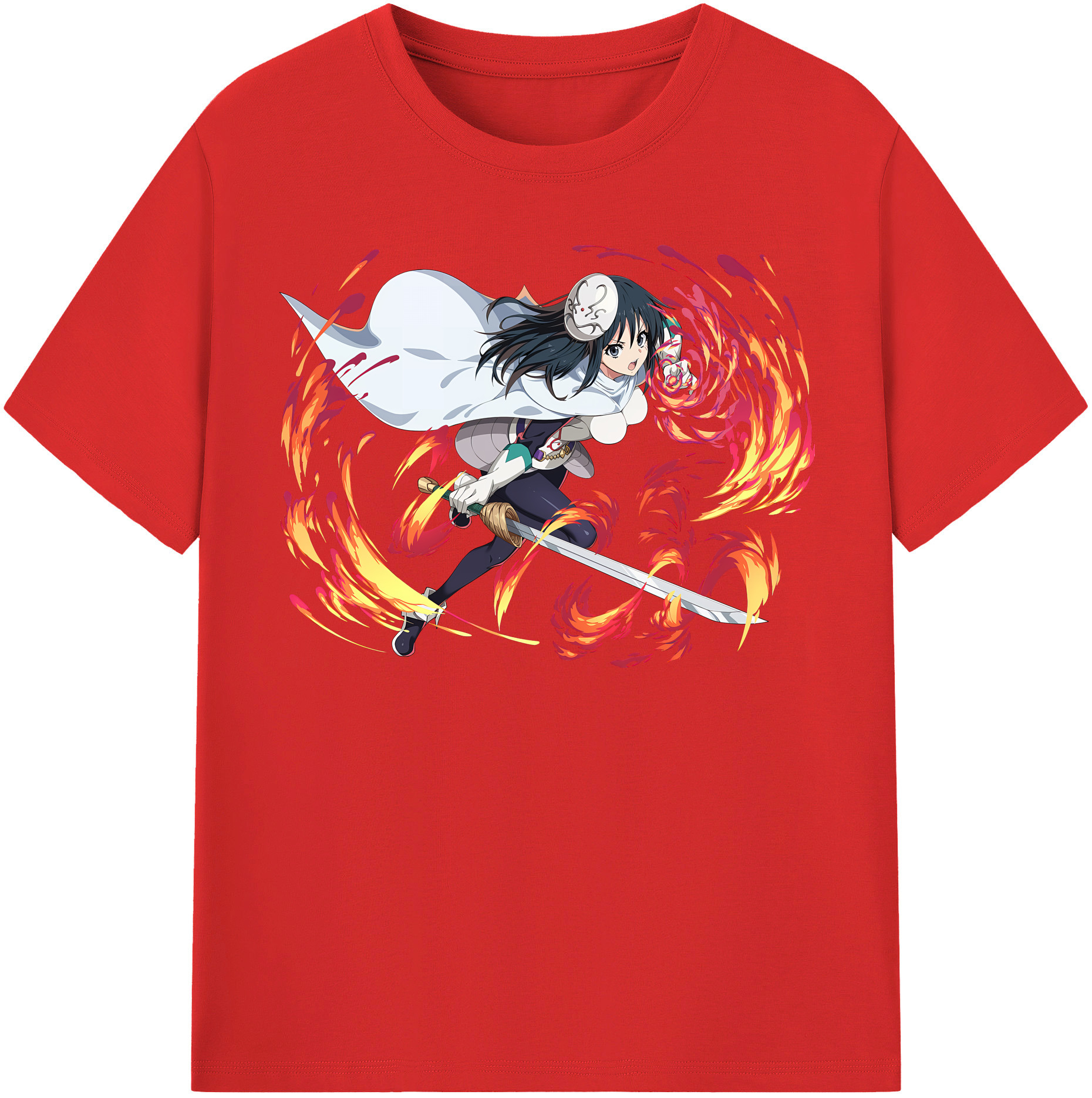 （画像用） 転スラ Regarding Reincarnated to Slime レディースカジュアルプリントTシャツ（綿100％）