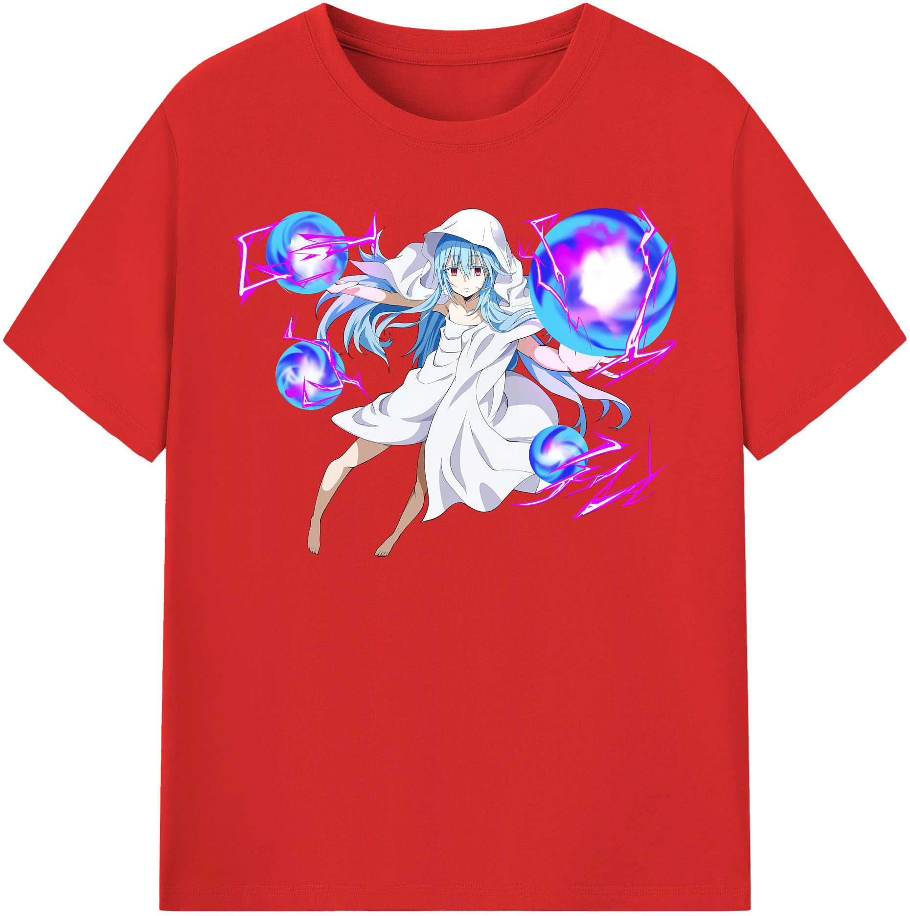 （画像用） 転スラ Regarding Reincarnated to Slime レディースカジュアルプリントTシャツ（綿100％）