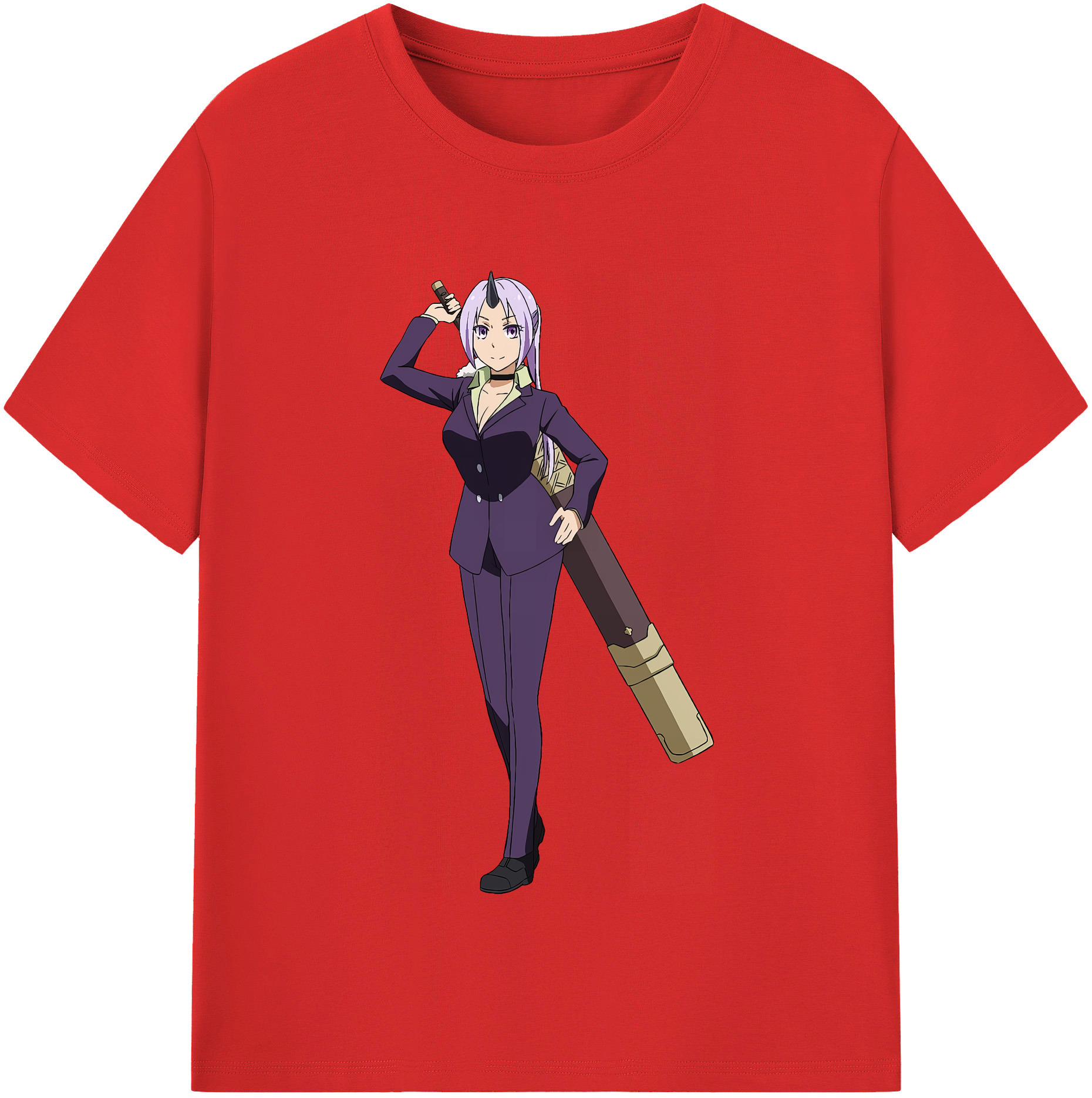 （画像用） 転スラ Regarding Reincarnated to Slime レディースカジュアルプリントTシャツ（綿100％）