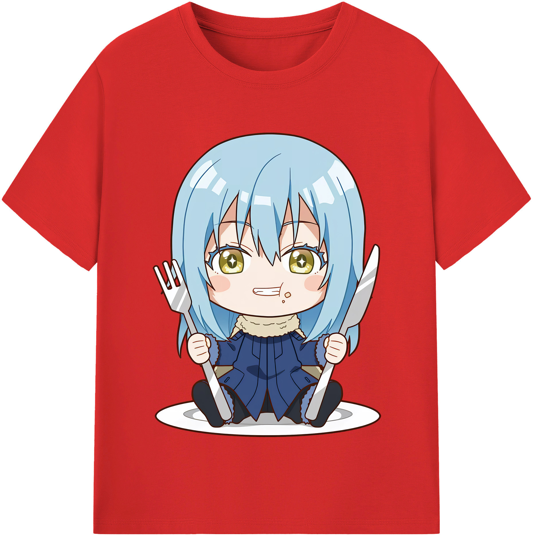 （画像用） 転スラ Regarding Reincarnated to Slime レディースカジュアルプリントTシャツ（綿100％）