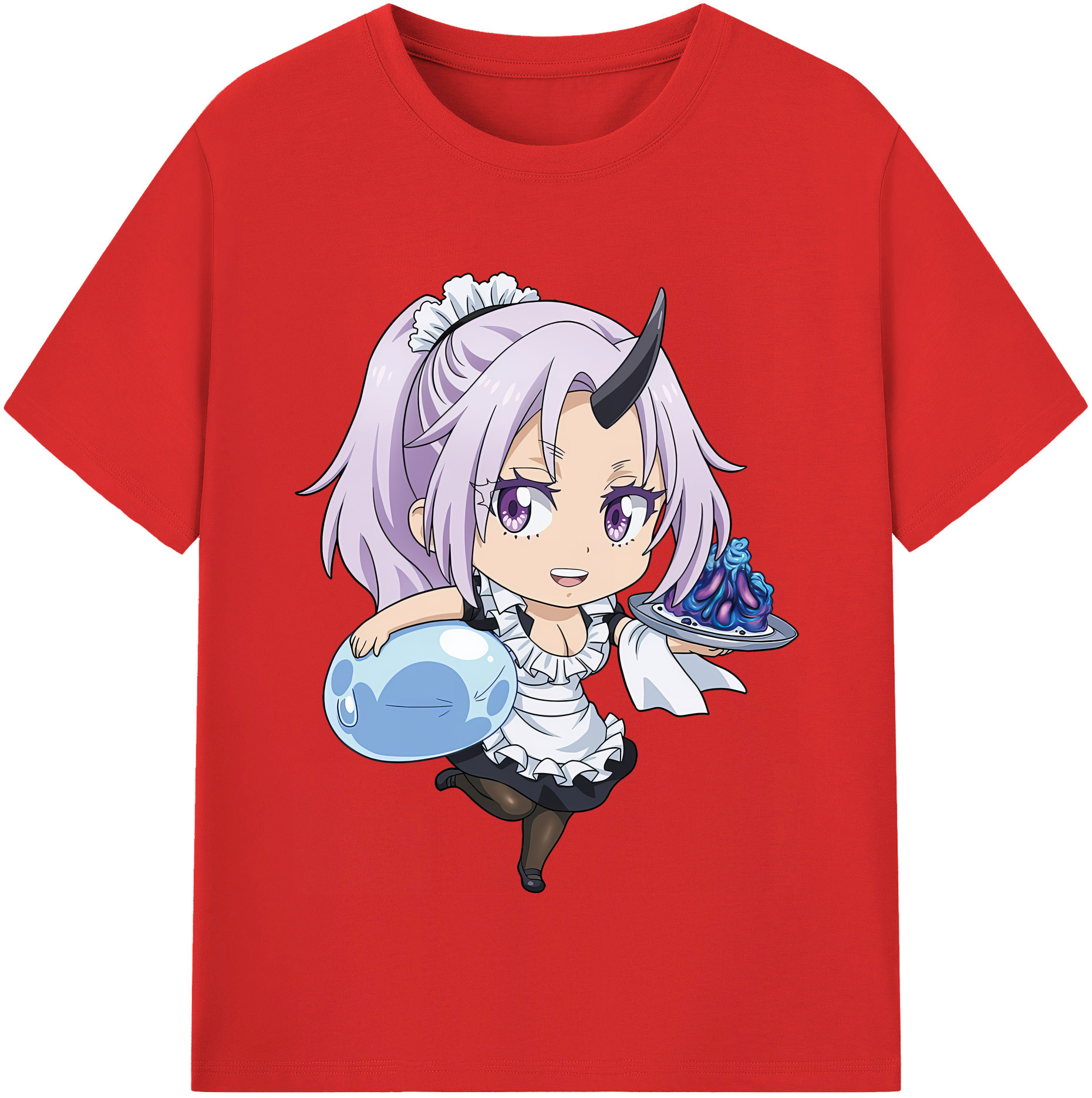 （画像用） 転スラ Regarding Reincarnated to Slime レディースカジュアルプリントTシャツ（綿100％）
