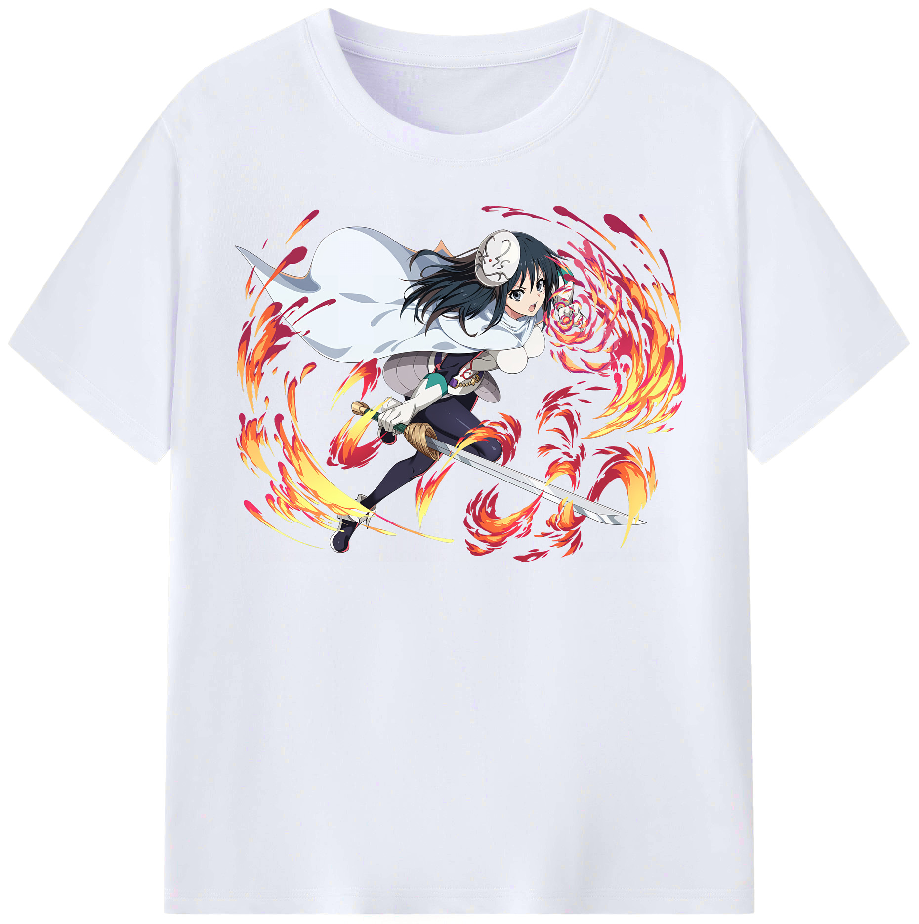 （画像用） 転スラ Regarding Reincarnated to Slime レディースカジュアルプリントTシャツ（綿100％）
