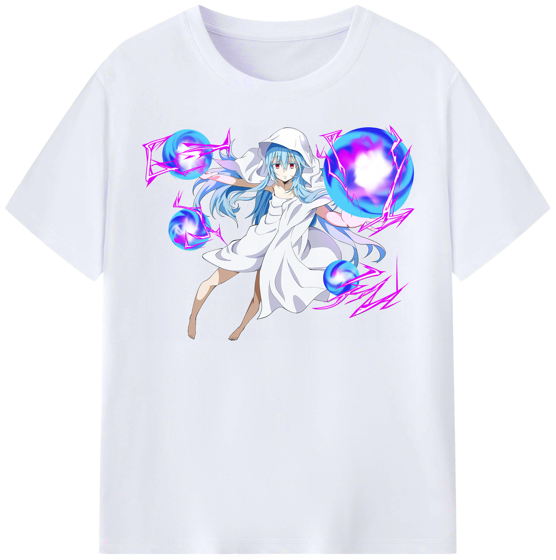 （画像用） 転スラ Regarding Reincarnated to Slime レディースカジュアルプリントTシャツ（綿100％）