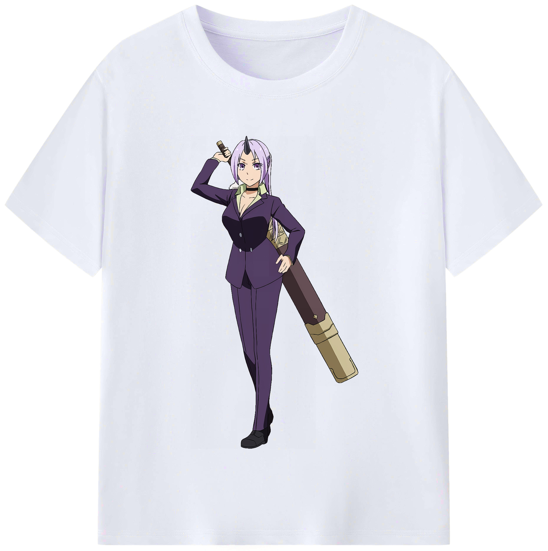 （画像用） 転スラ Regarding Reincarnated to Slime レディースカジュアルプリントTシャツ（綿100％）
