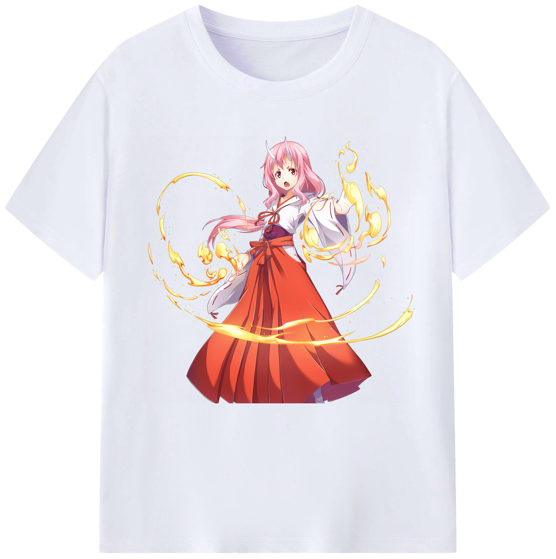 （画像用） 転スラ Regarding Reincarnated to Slime レディースカジュアルプリントTシャツ（綿100％）