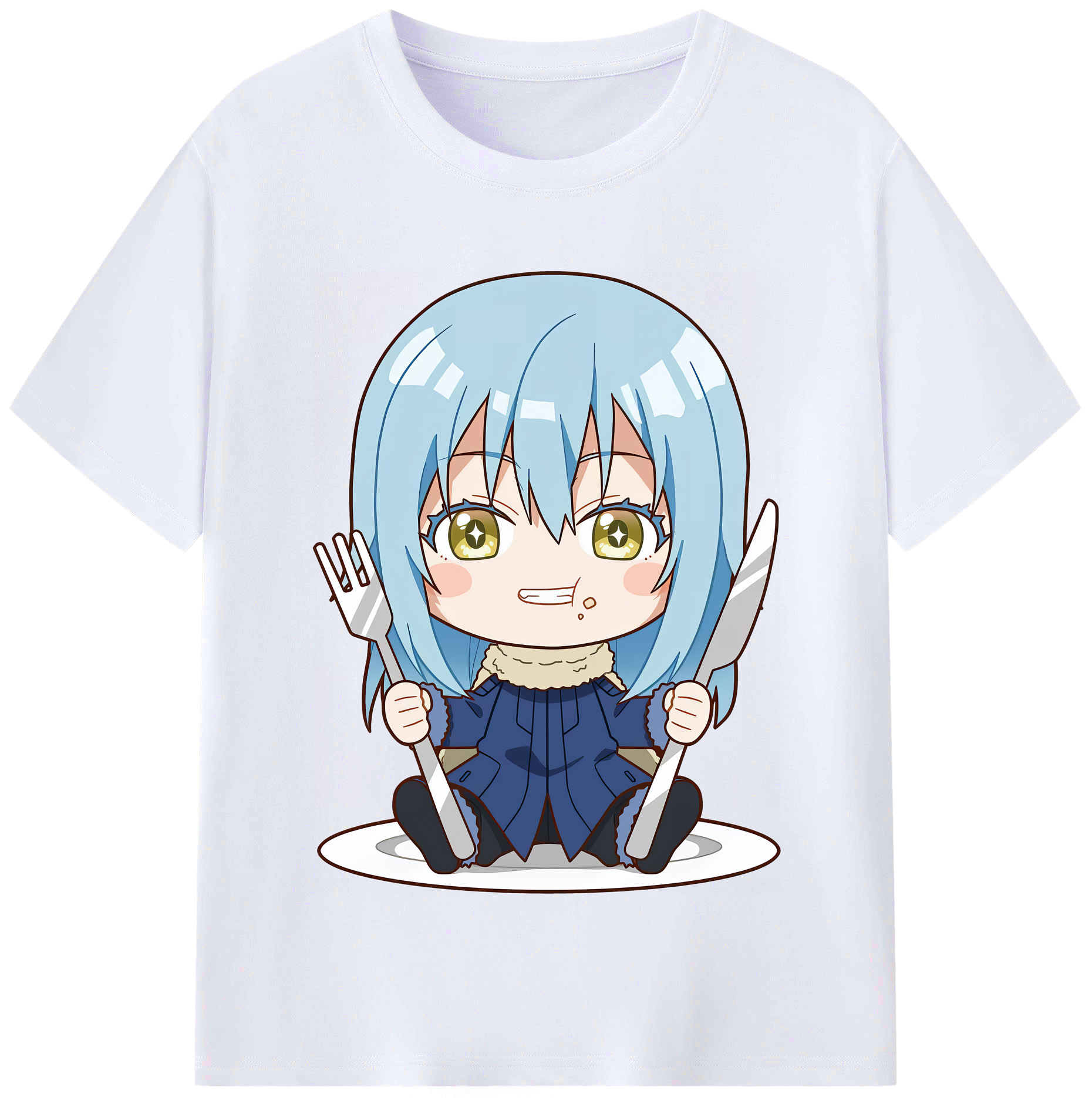 （画像用） 転スラ Regarding Reincarnated to Slime レディースカジュアルプリントTシャツ（綿100％）