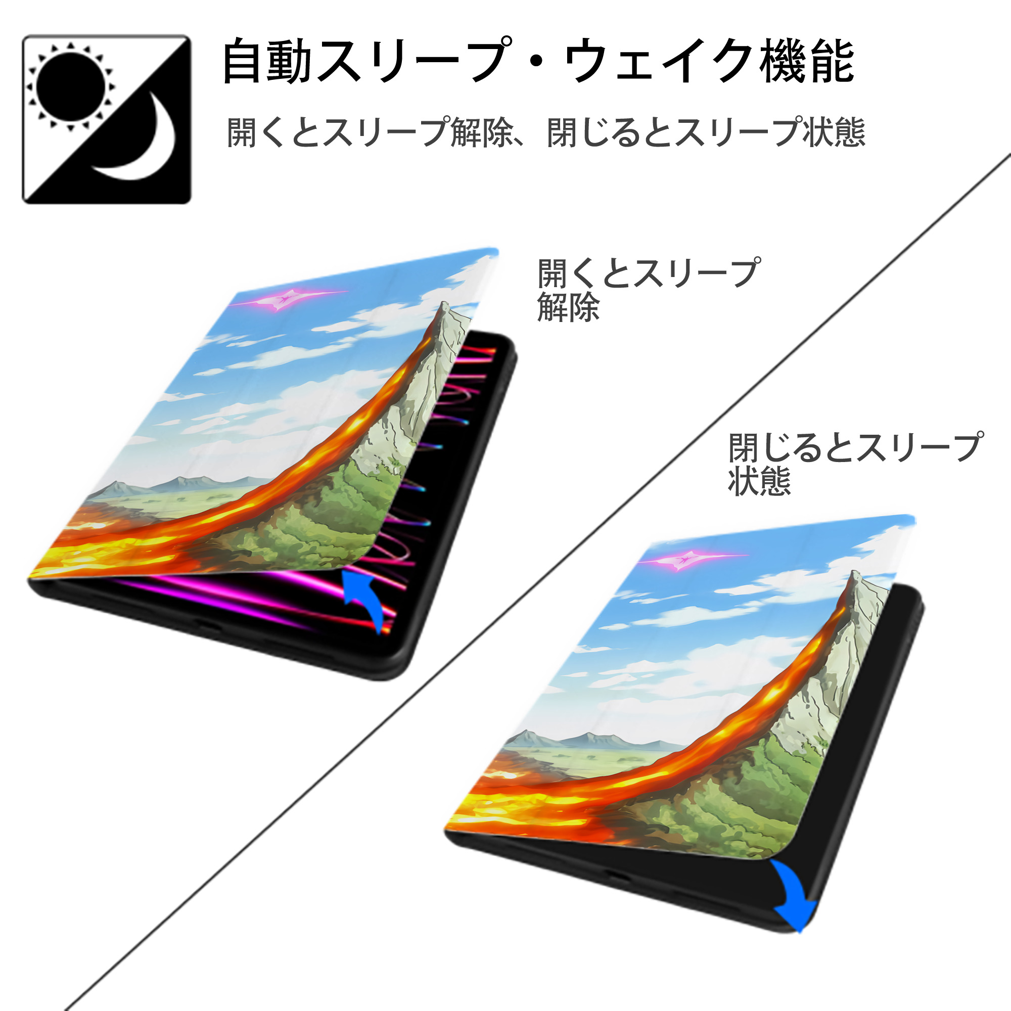 転スラ Regarding Reincarnated to Slime IPad ケース ブック型 PUレザー TPU 耐衝撃 軽量 薄型 ペン収納なし 全面保護 IPad 各モデル対応