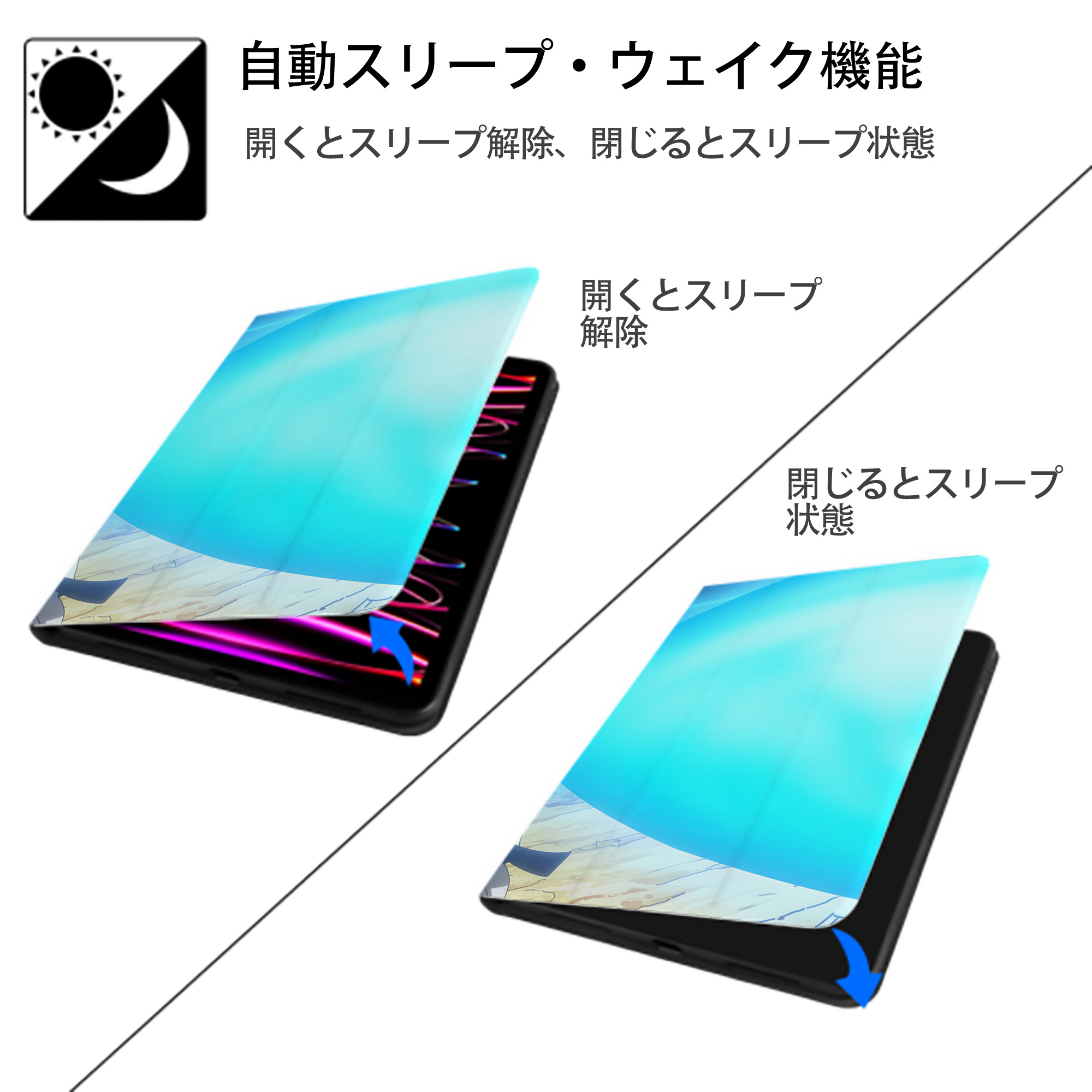 転スラ Regarding Reincarnated to Slime IPad ケース ブック型 PUレザー TPU 耐衝撃 軽量 薄型 ペン収納なし 全面保護 IPad 各モデル対応