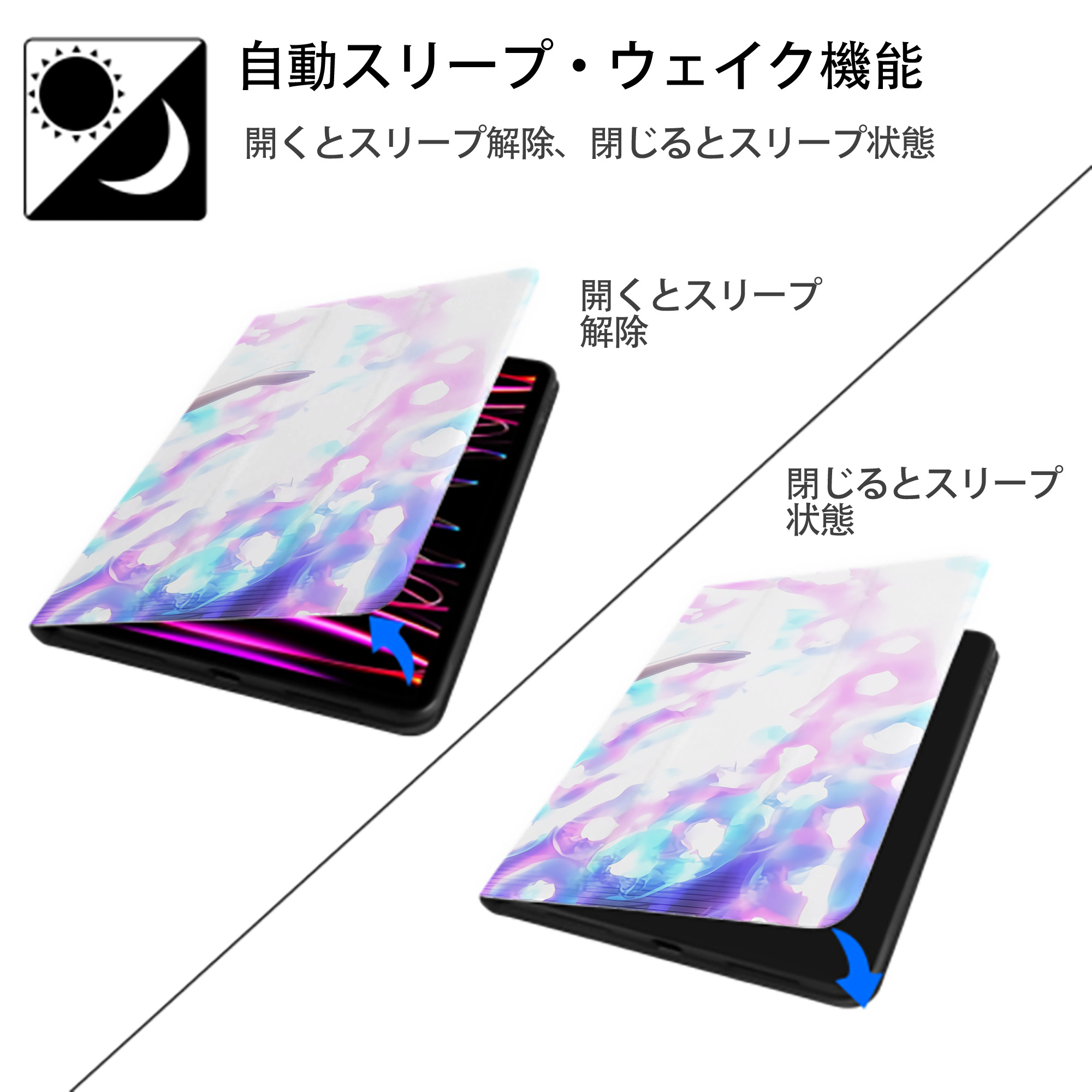 転スラ Regarding Reincarnated to Slime IPad ケース ブック型 PUレザー TPU 耐衝撃 軽量 薄型 ペン収納なし 全面保護 IPad 各モデル対応