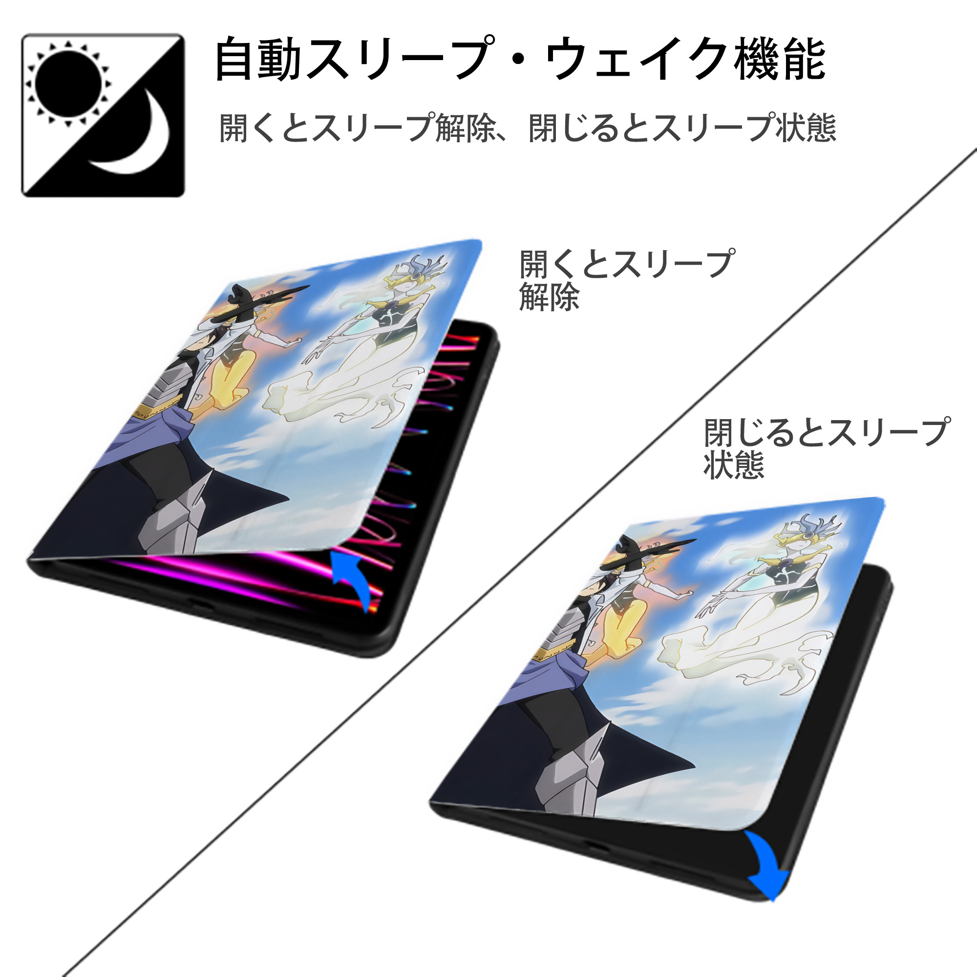 転スラ Regarding Reincarnated to Slime IPad ケース ブック型 PUレザー TPU 耐衝撃 軽量 薄型 ペン収納なし 全面保護 IPad 各モデル対応
