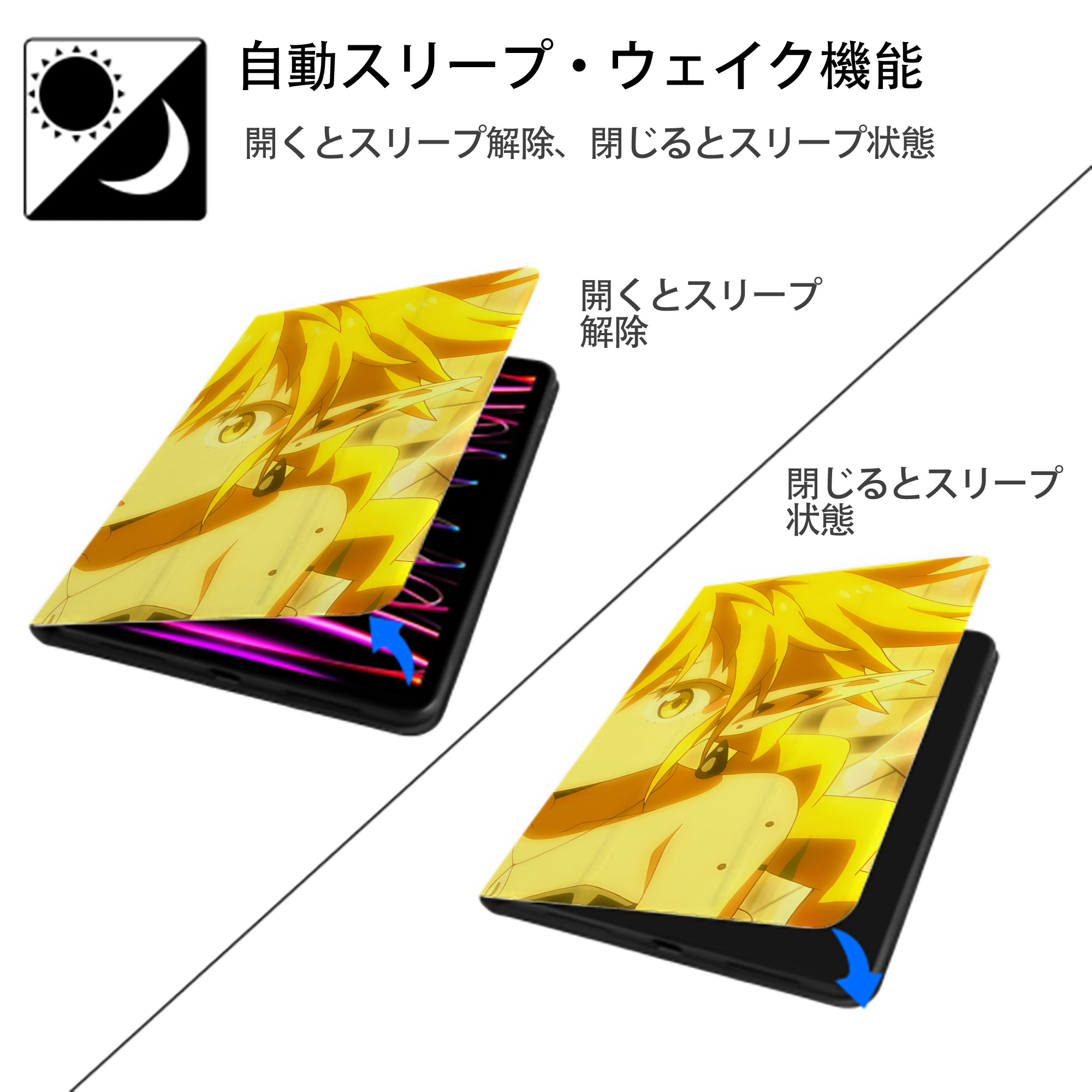 転スラ Regarding Reincarnated to Slime IPad ケース ブック型 PUレザー TPU 耐衝撃 軽量 薄型 ペン収納なし 全面保護 IPad 各モデル対応