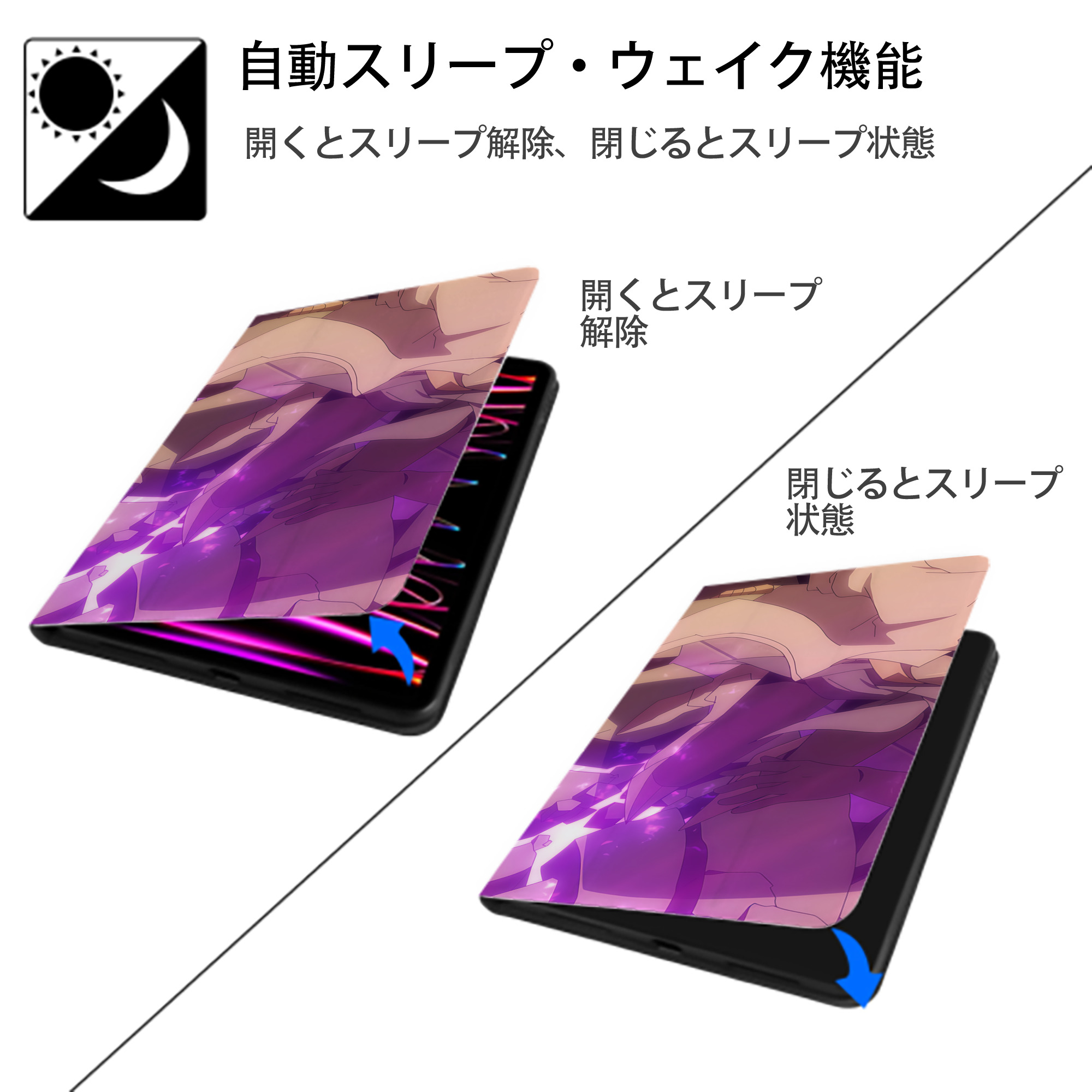 転スラ Regarding Reincarnated to Slime IPad ケース ブック型 PUレザー TPU 耐衝撃 軽量 薄型 ペン収納なし 全面保護 IPad 各モデル対応
