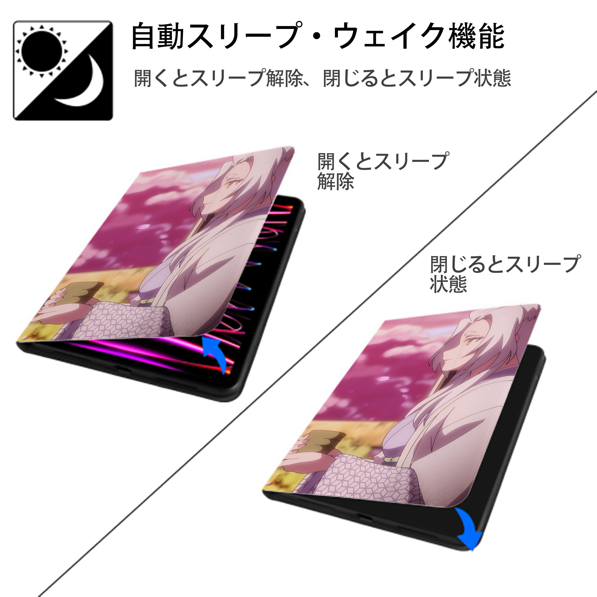 転スラ Regarding Reincarnated to Slime IPad ケース ブック型 PUレザー TPU 耐衝撃 軽量 薄型 ペン収納なし 全面保護 IPad 各モデル対応