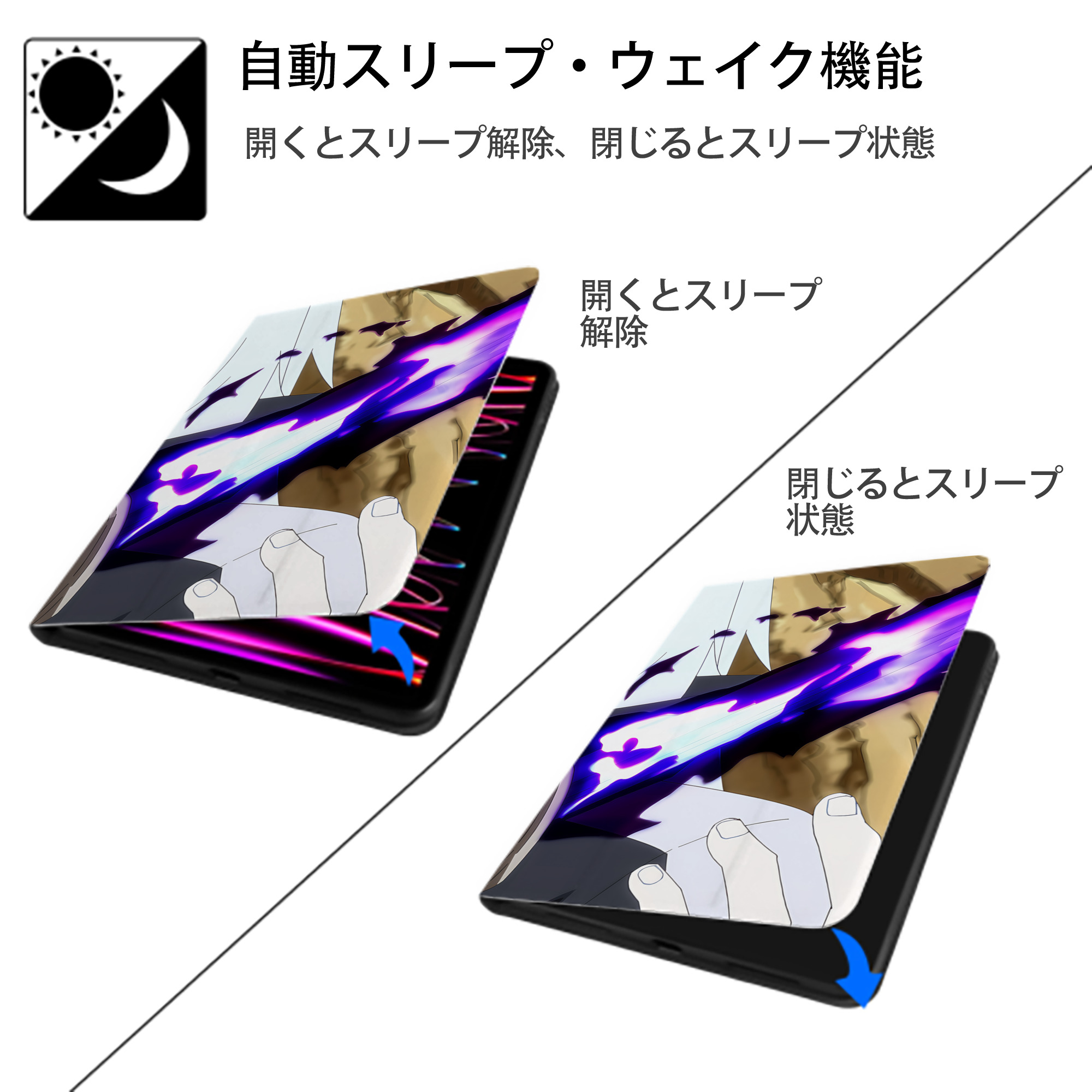 転スラ Regarding Reincarnated to Slime IPad ケース ブック型 PUレザー TPU 耐衝撃 軽量 薄型 ペン収納なし 全面保護 IPad 各モデル対応