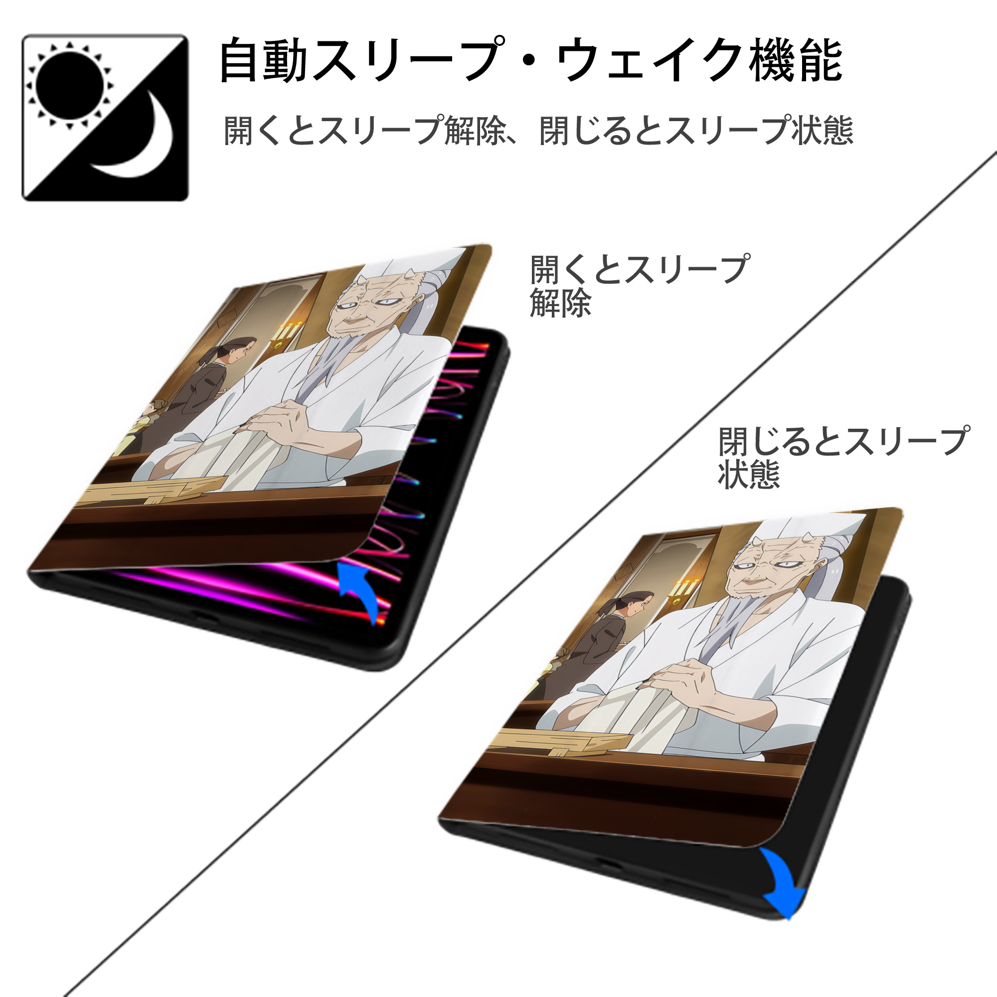 転スラ Regarding Reincarnated to Slime IPad ケース ブック型 PUレザー TPU 耐衝撃 軽量 薄型 ペン収納なし 全面保護 IPad 各モデル対応