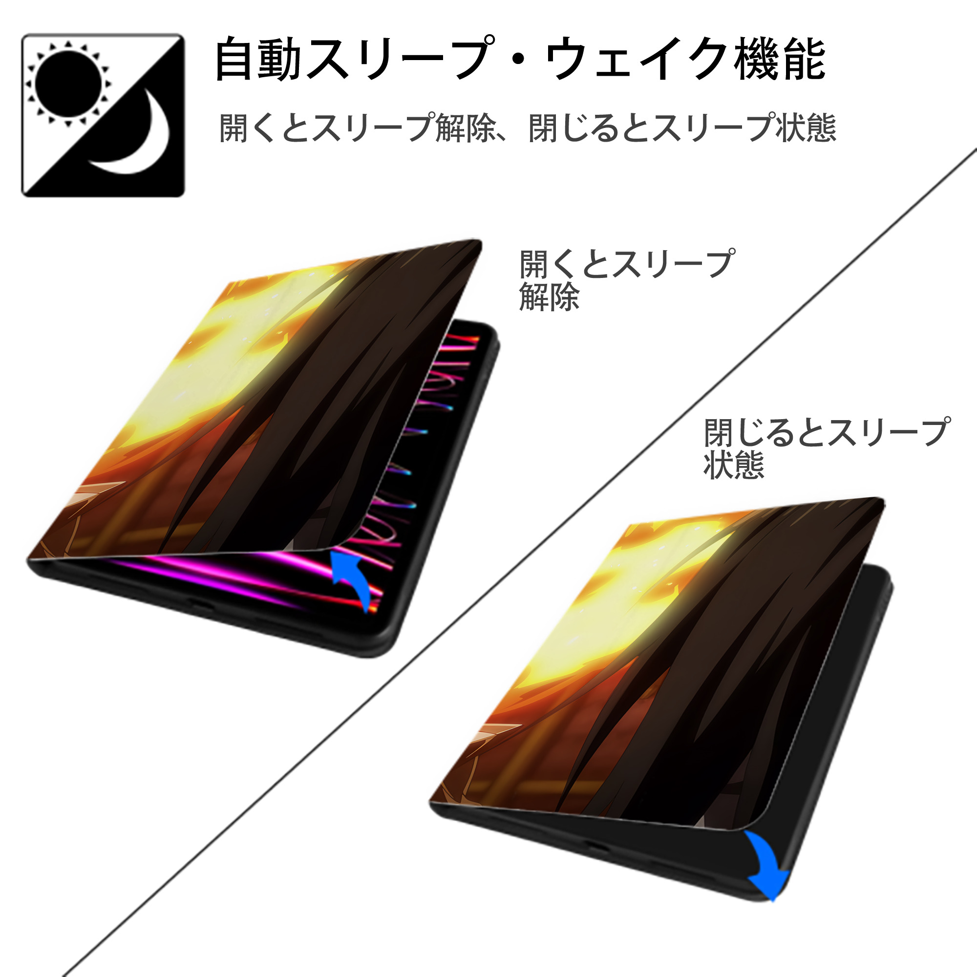 転スラ Regarding Reincarnated to Slime IPad ケース ブック型 PUレザー TPU 耐衝撃 軽量 薄型 ペン収納なし 全面保護 IPad 各モデル対応