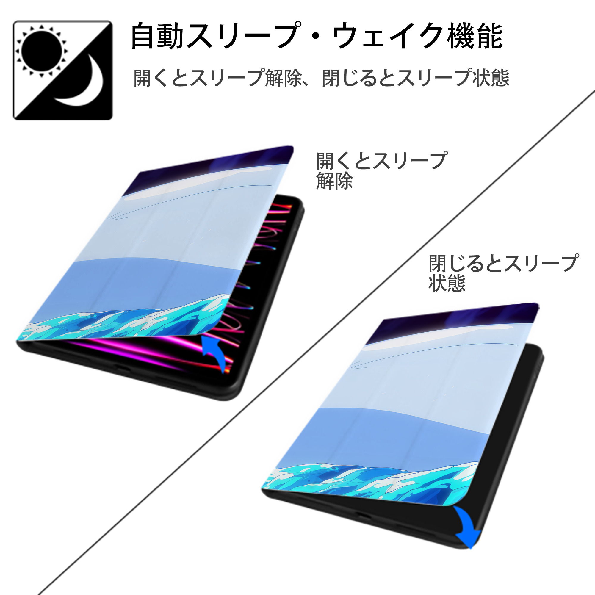 転スラ Regarding Reincarnated to Slime IPad ケース ブック型 PUレザー TPU 耐衝撃 軽量 薄型 ペン収納なし 全面保護 IPad 各モデル対応
