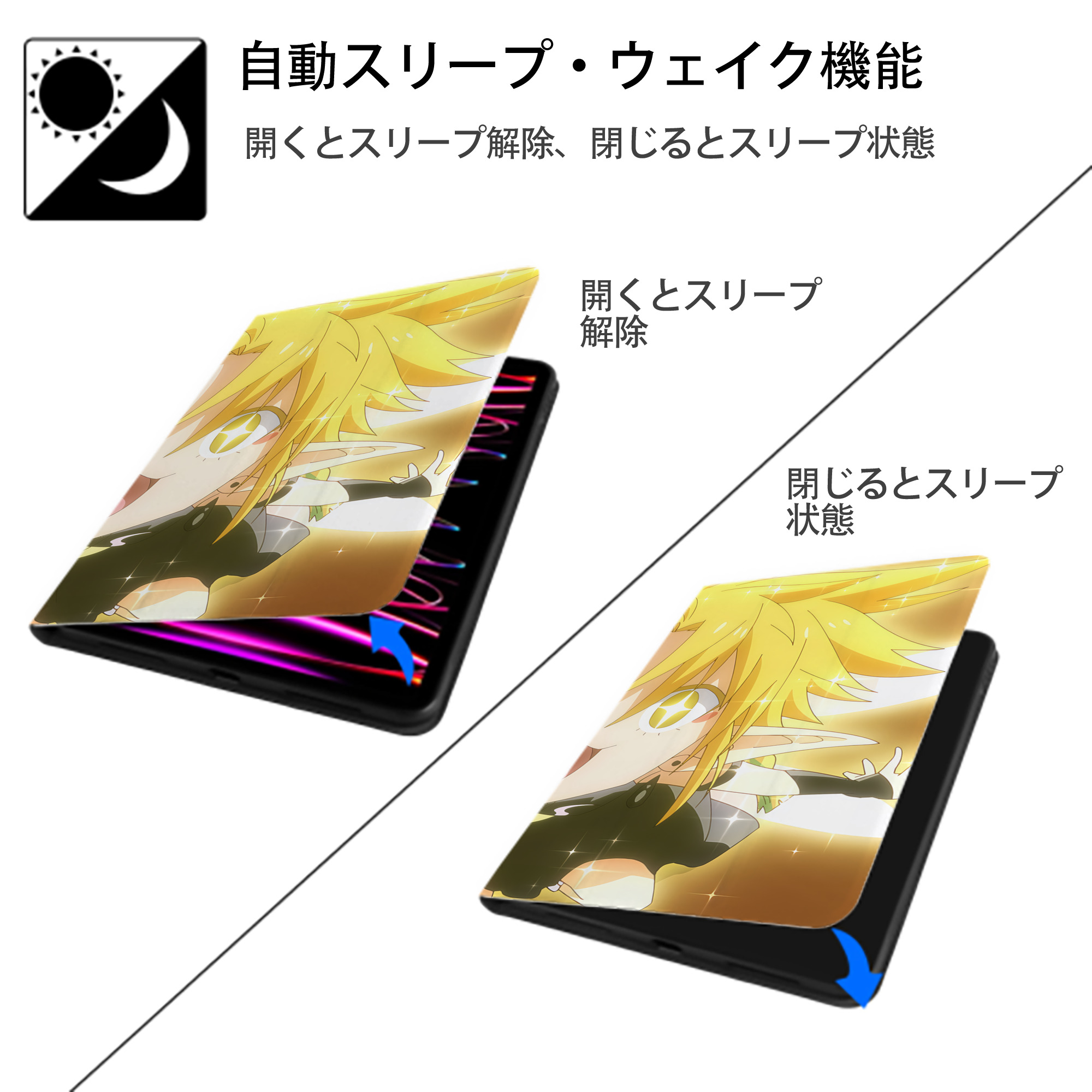 転スラ Regarding Reincarnated to Slime IPad ケース ブック型 PUレザー TPU 耐衝撃 軽量 薄型 ペン収納なし 全面保護 IPad 各モデル対応