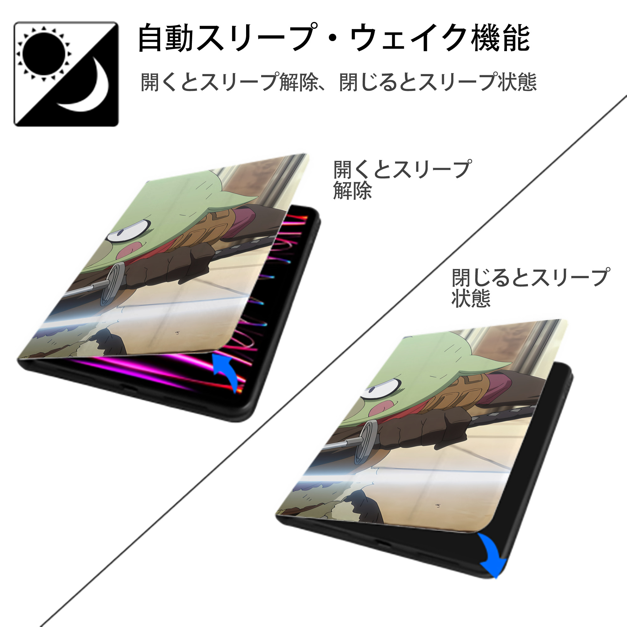 転スラ Regarding Reincarnated to Slime IPad ケース ブック型 PUレザー TPU 耐衝撃 軽量 薄型 ペン収納なし 全面保護 IPad 各モデル対応