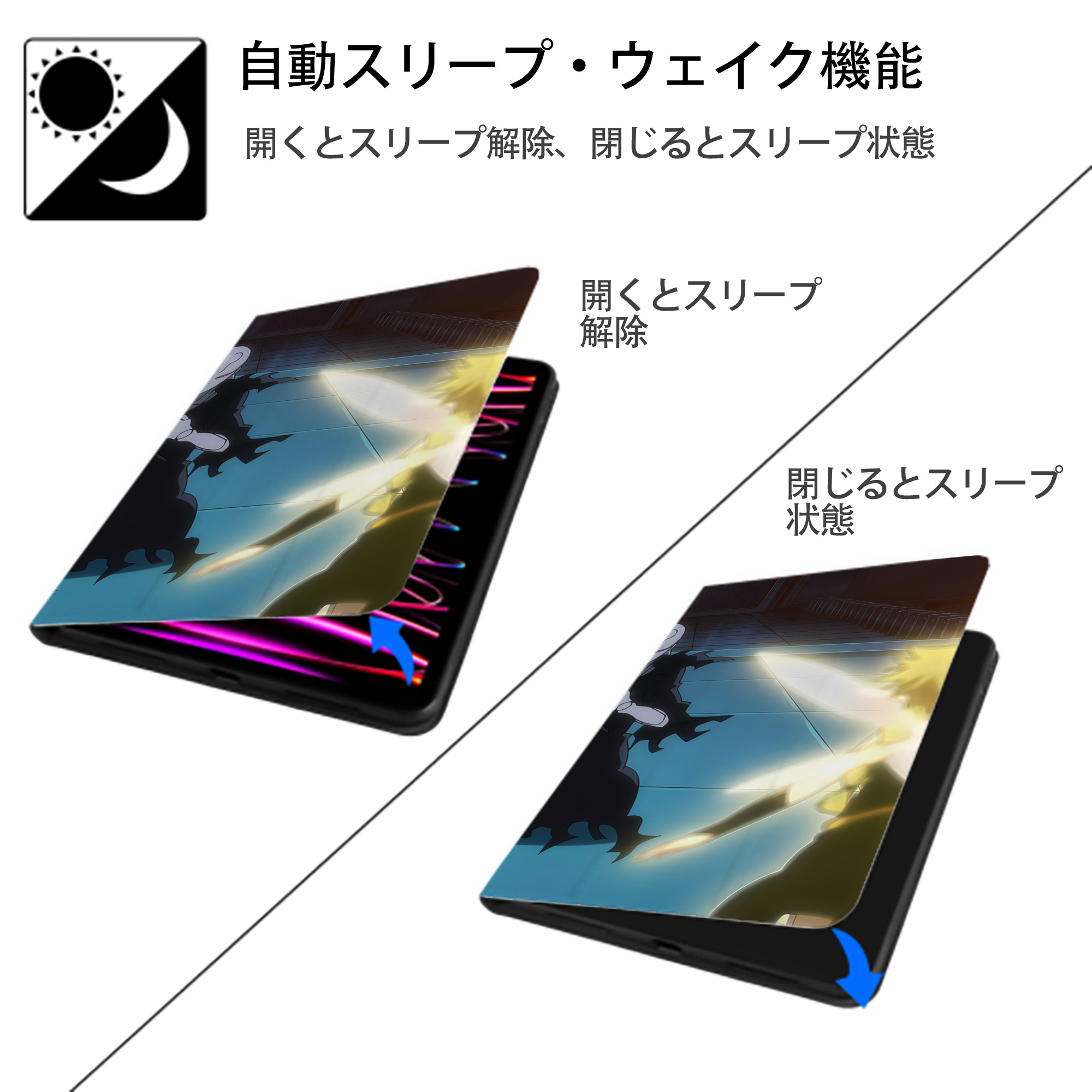 転スラ Regarding Reincarnated to Slime IPad ケース ブック型 PUレザー TPU 耐衝撃 軽量 薄型 ペン収納なし 全面保護 IPad 各モデル対応