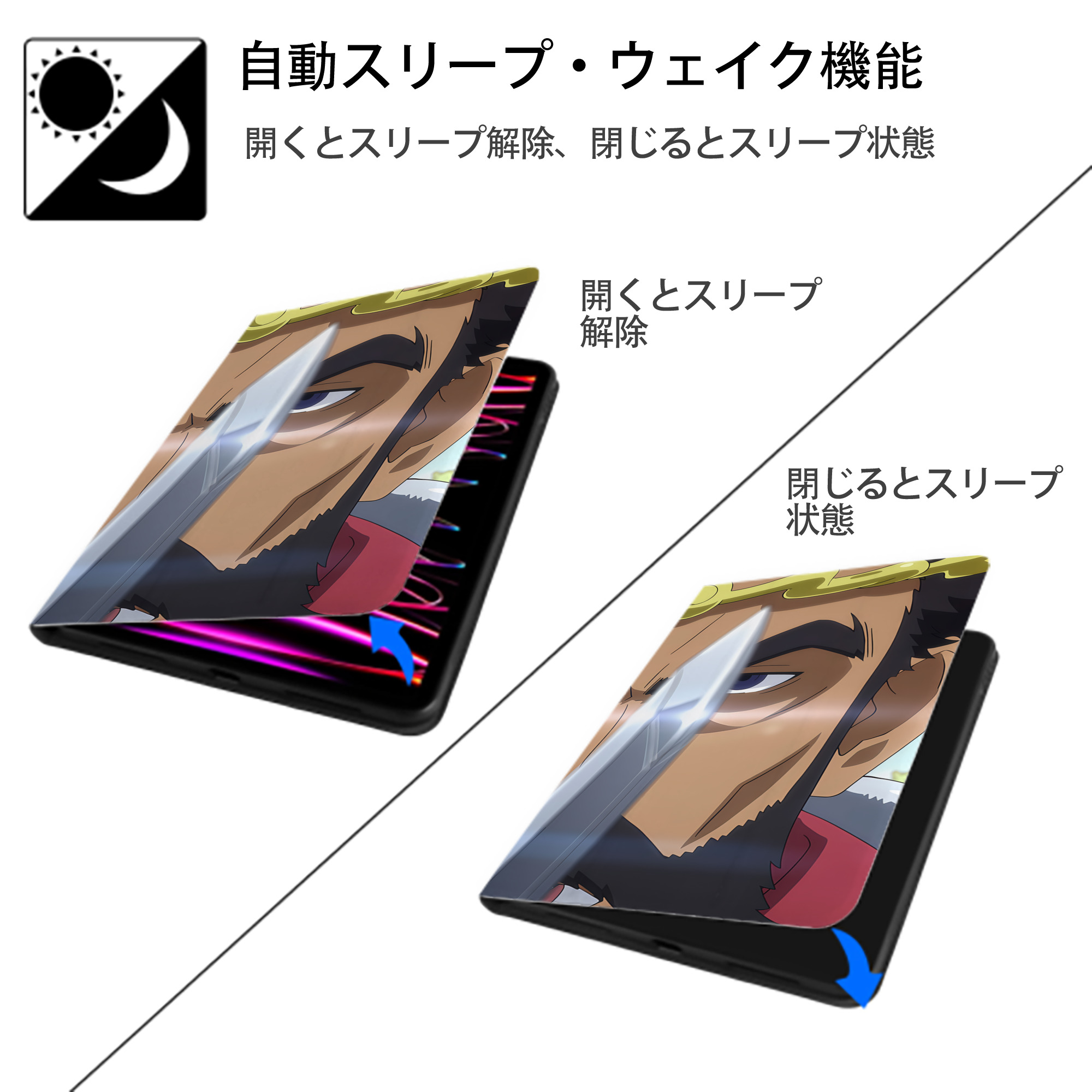 転スラ Regarding Reincarnated to Slime IPad ケース ブック型 PUレザー TPU 耐衝撃 軽量 薄型 ペン収納なし 全面保護 IPad 各モデル対応