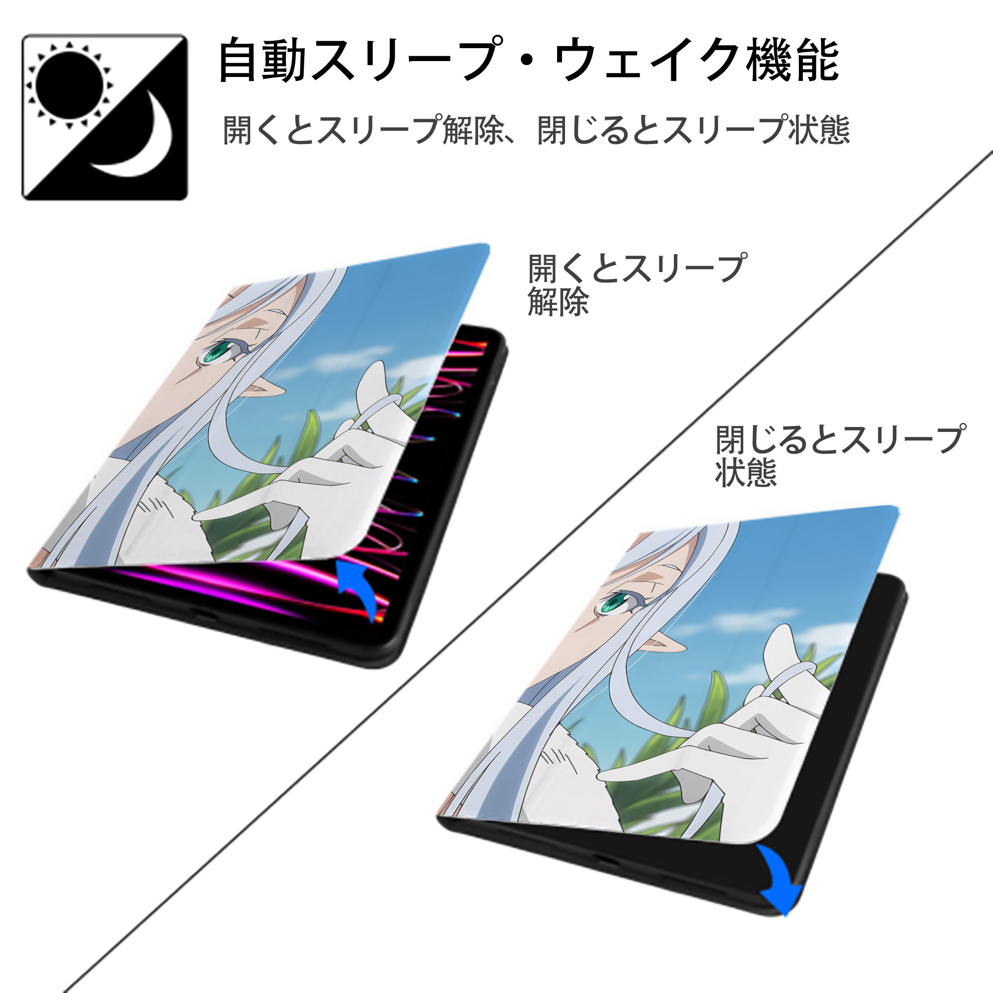 転スラ Regarding Reincarnated to Slime IPad ケース ブック型 PUレザー TPU 耐衝撃 軽量 薄型 ペン収納なし 全面保護 IPad 各モデル対応