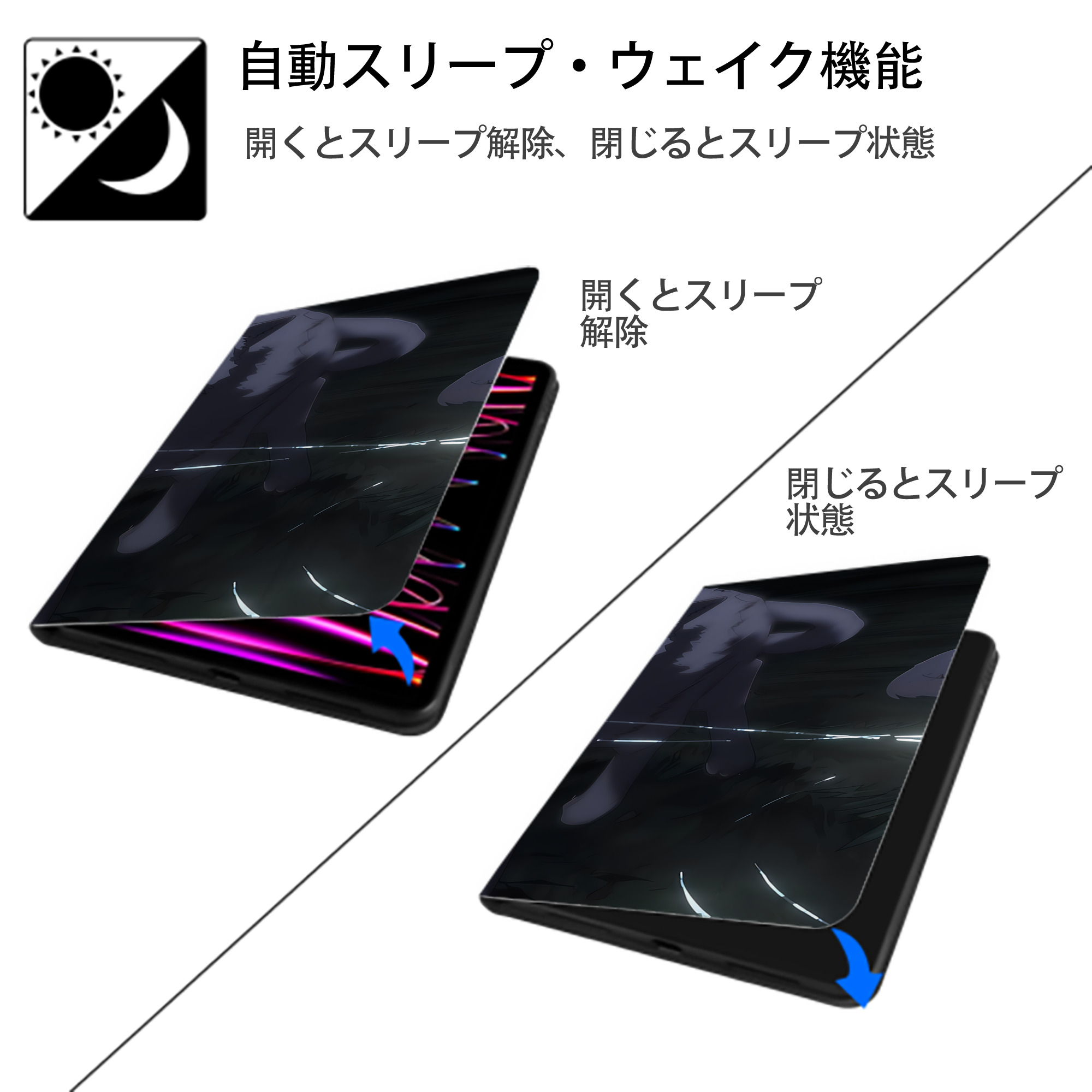 転スラ Regarding Reincarnated to Slime IPad ケース ブック型 PUレザー TPU 耐衝撃 軽量 薄型 ペン収納なし 全面保護 IPad 各モデル対応