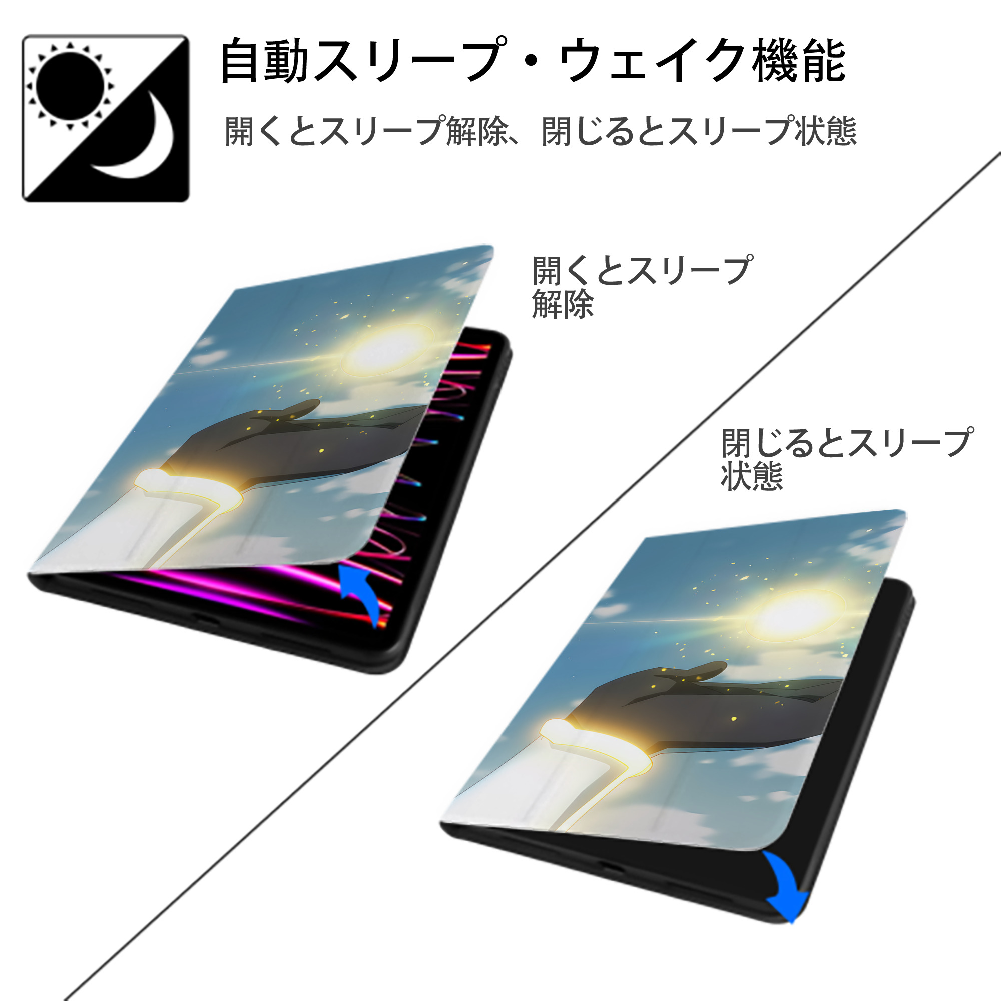 転スラ Regarding Reincarnated to Slime IPad ケース ブック型 PUレザー TPU 耐衝撃 軽量 薄型 ペン収納なし 全面保護 IPad 各モデル対応