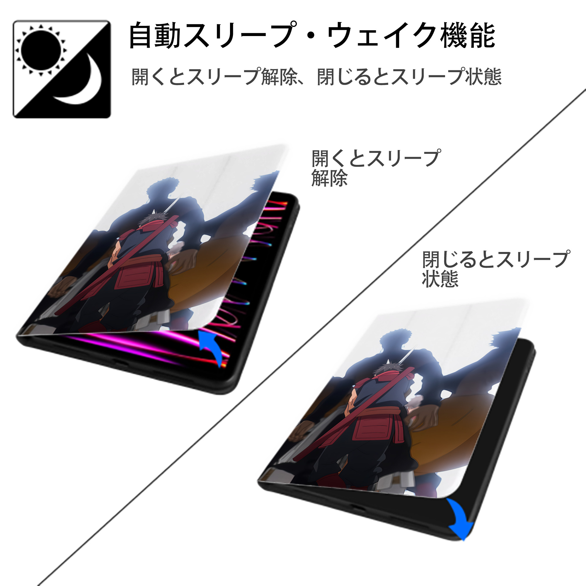 転スラ Regarding Reincarnated to Slime IPad ケース ブック型 PUレザー TPU 耐衝撃 軽量 薄型 ペン収納なし 全面保護 IPad 各モデル対応