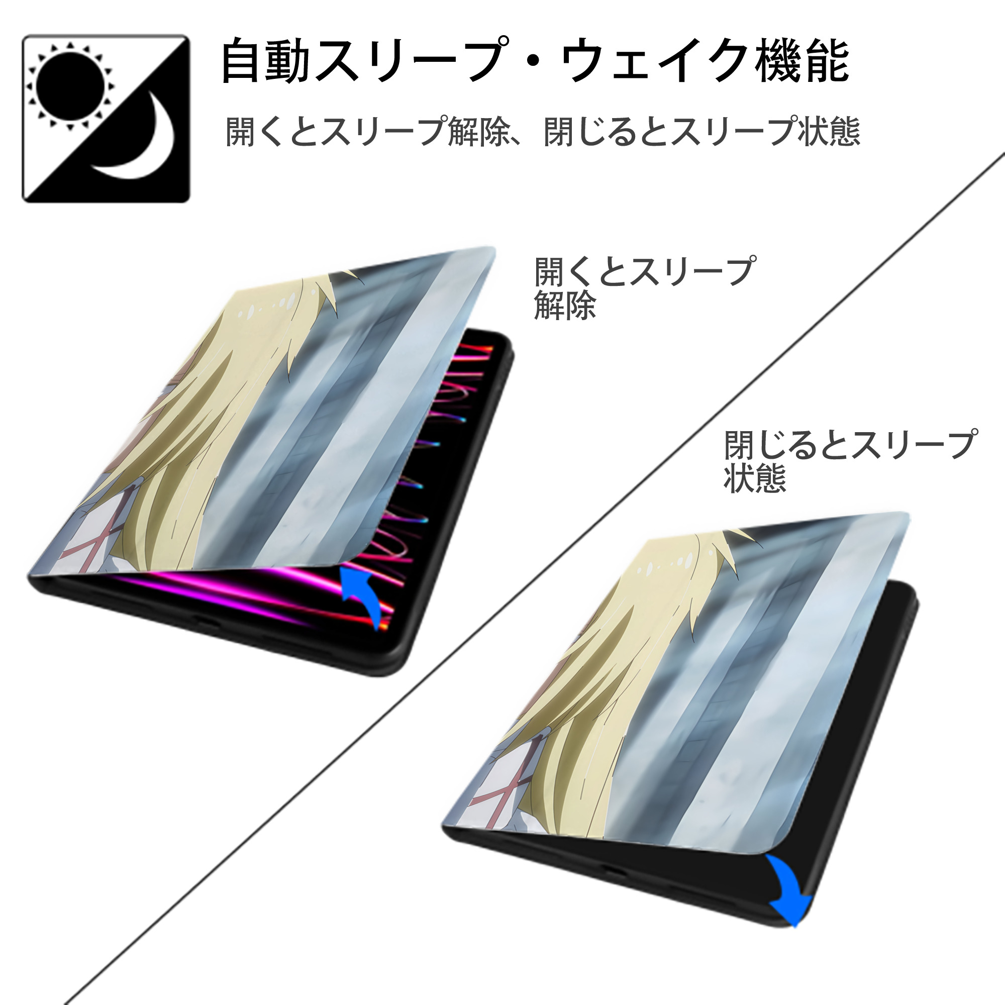 転スラ Regarding Reincarnated to Slime IPad ケース ブック型 PUレザー TPU 耐衝撃 軽量 薄型 ペン収納なし 全面保護 IPad 各モデル対応
