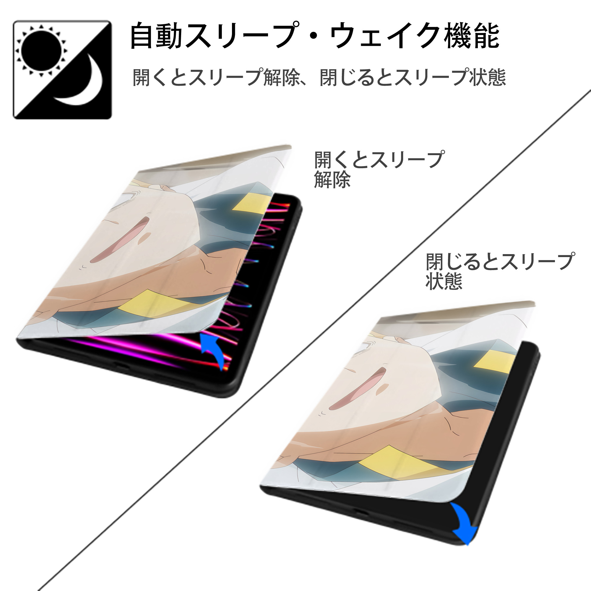 転スラ Regarding Reincarnated to Slime IPad ケース ブック型 PUレザー TPU 耐衝撃 軽量 薄型 ペン収納なし 全面保護 IPad 各モデル対応