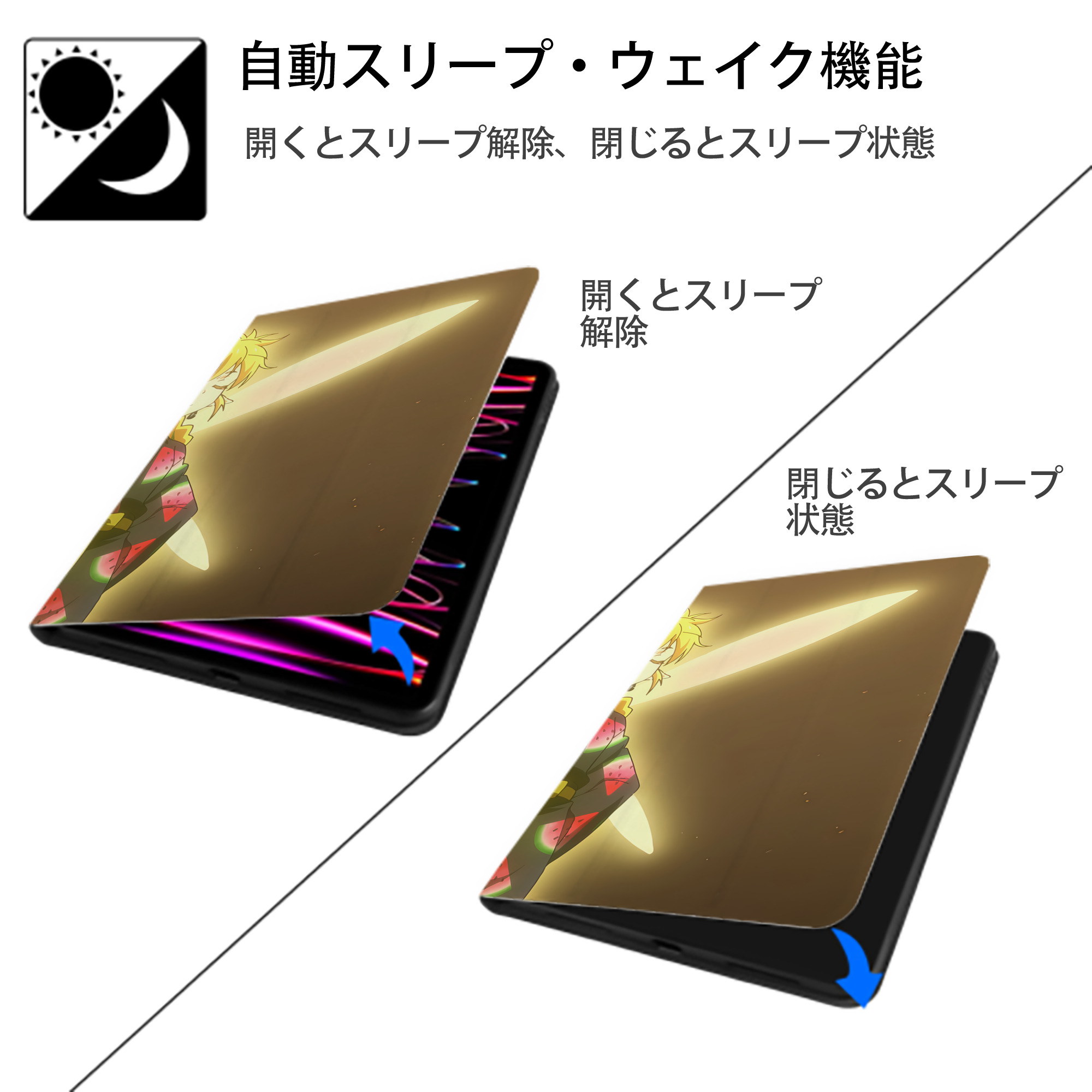 転スラ Regarding Reincarnated to Slime IPad ケース ブック型 PUレザー TPU 耐衝撃 軽量 薄型 ペン収納なし 全面保護 IPad 各モデル対応
