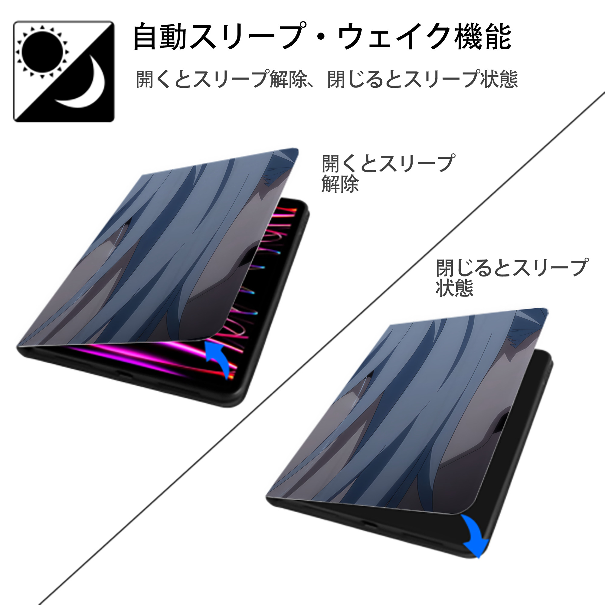 転スラ Regarding Reincarnated to Slime IPad ケース ブック型 PUレザー TPU 耐衝撃 軽量 薄型 ペン収納なし 全面保護 IPad 各モデル対応