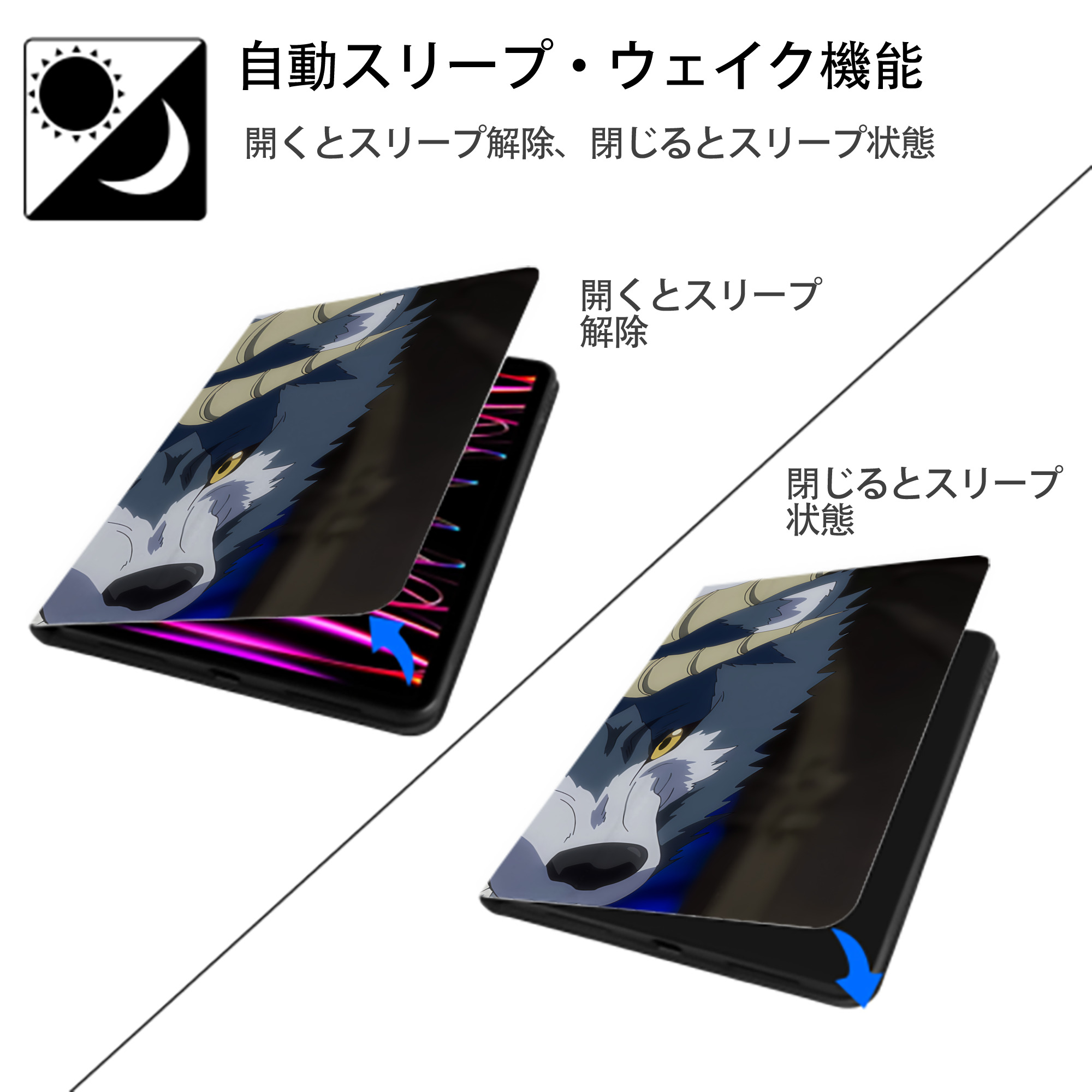 転スラ Regarding Reincarnated to Slime IPad ケース ブック型 PUレザー TPU 耐衝撃 軽量 薄型 ペン収納なし 全面保護 IPad 各モデル対応